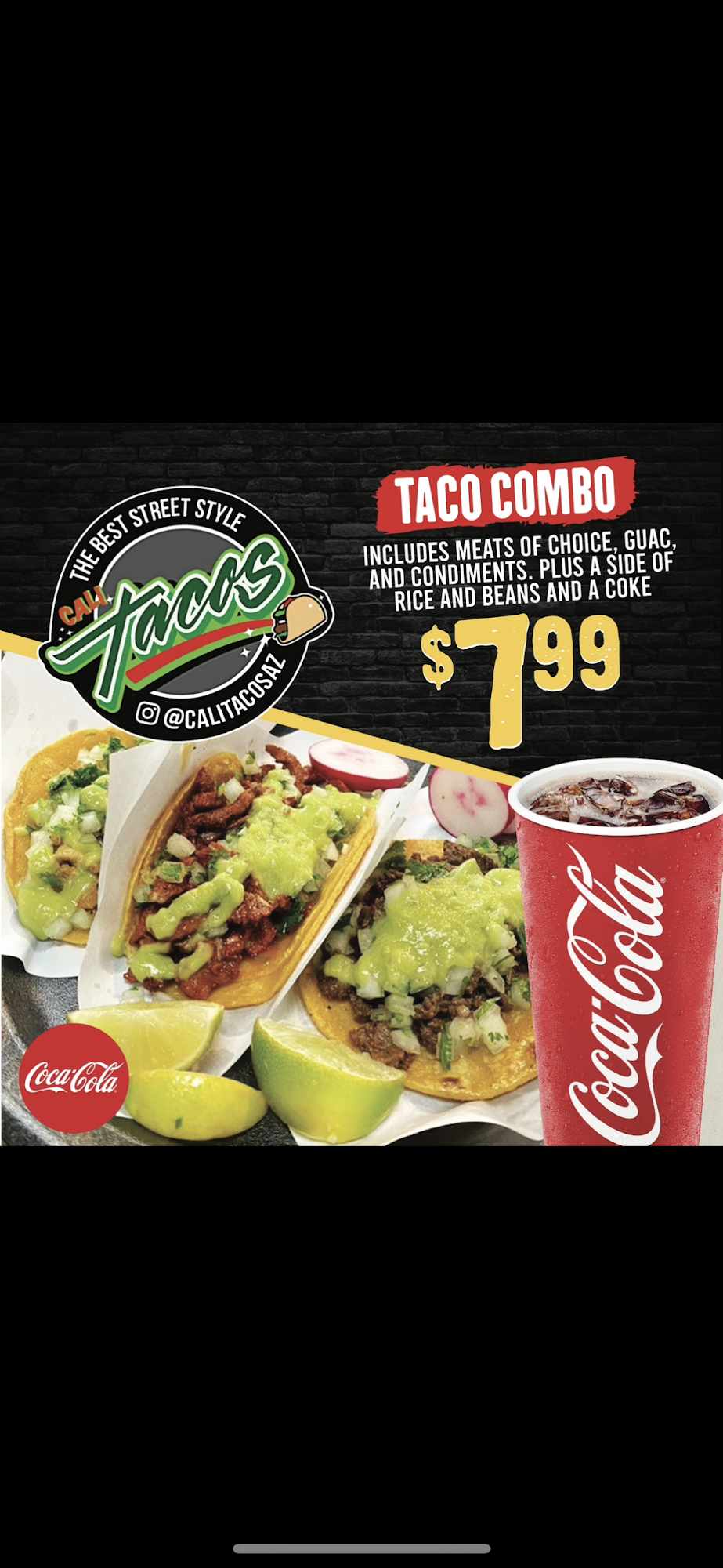 Calitacos Restaurant Glendale Menu