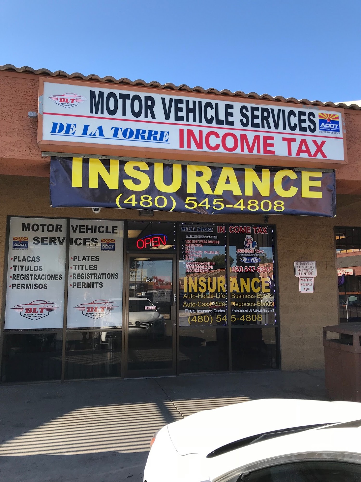 De La Torre Income Tax 5510 W Camelback Rd #16, Glendale Arizona 85301