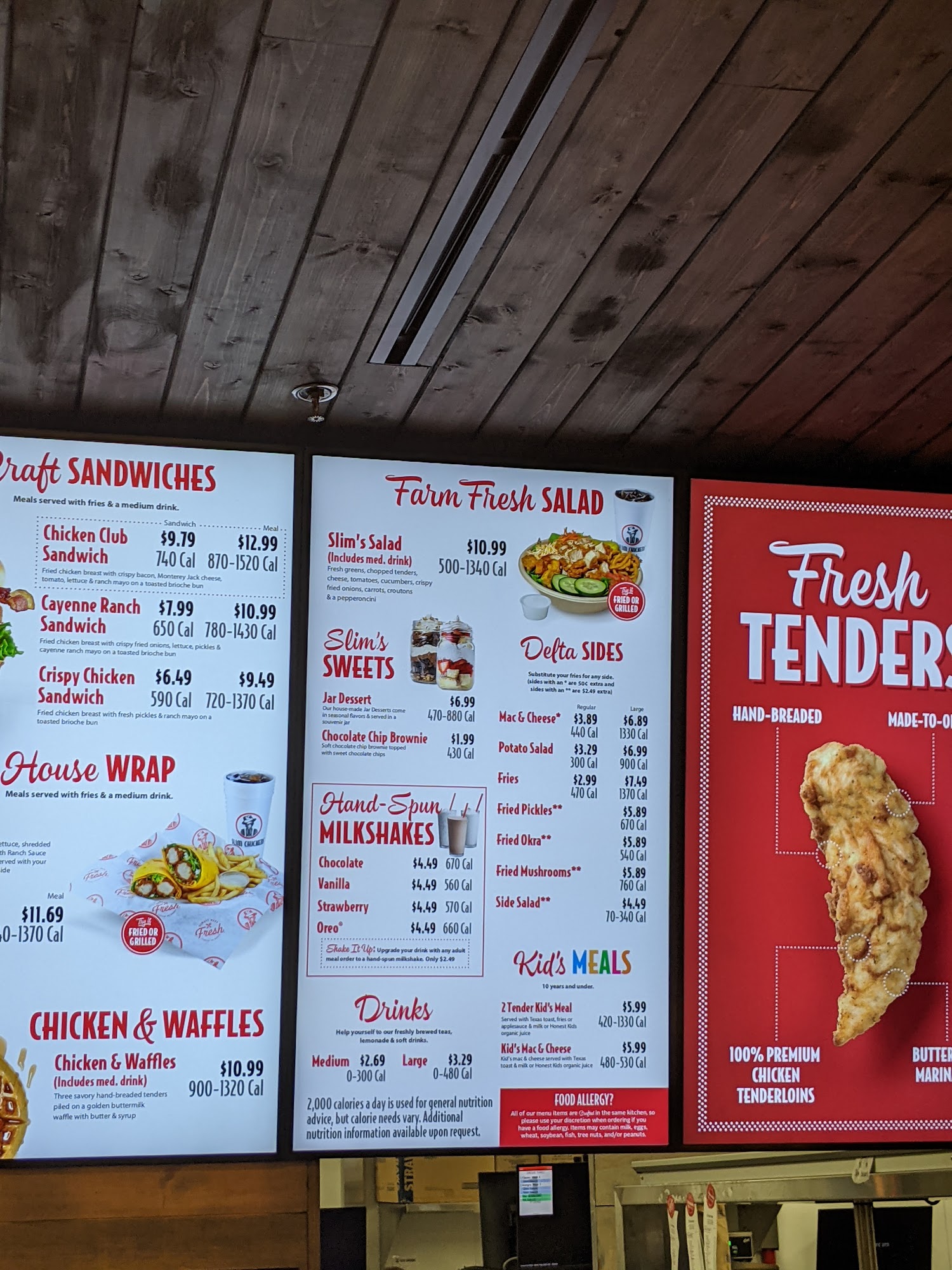 Slim Chickens Menu