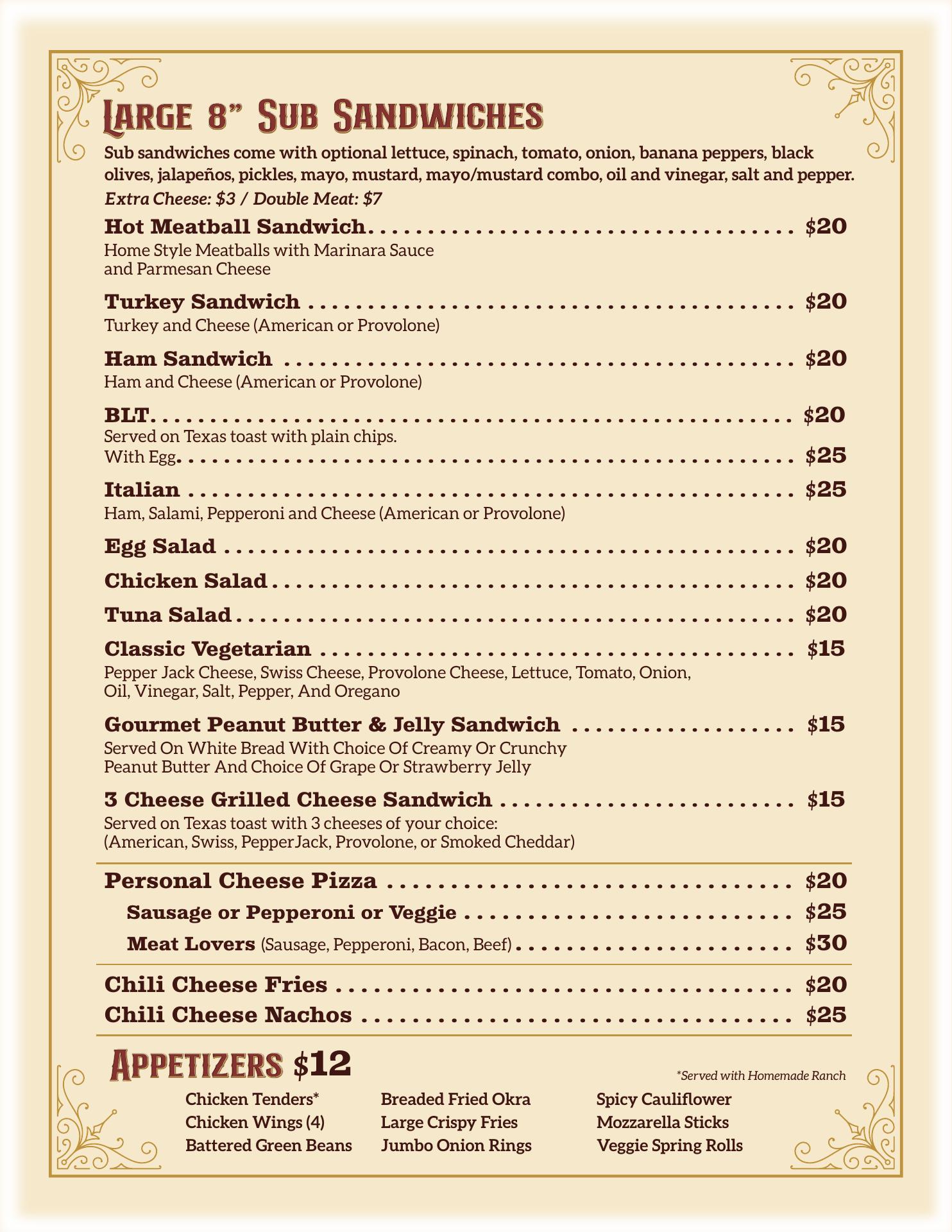 Grand Canyon Glamping Resort Menu