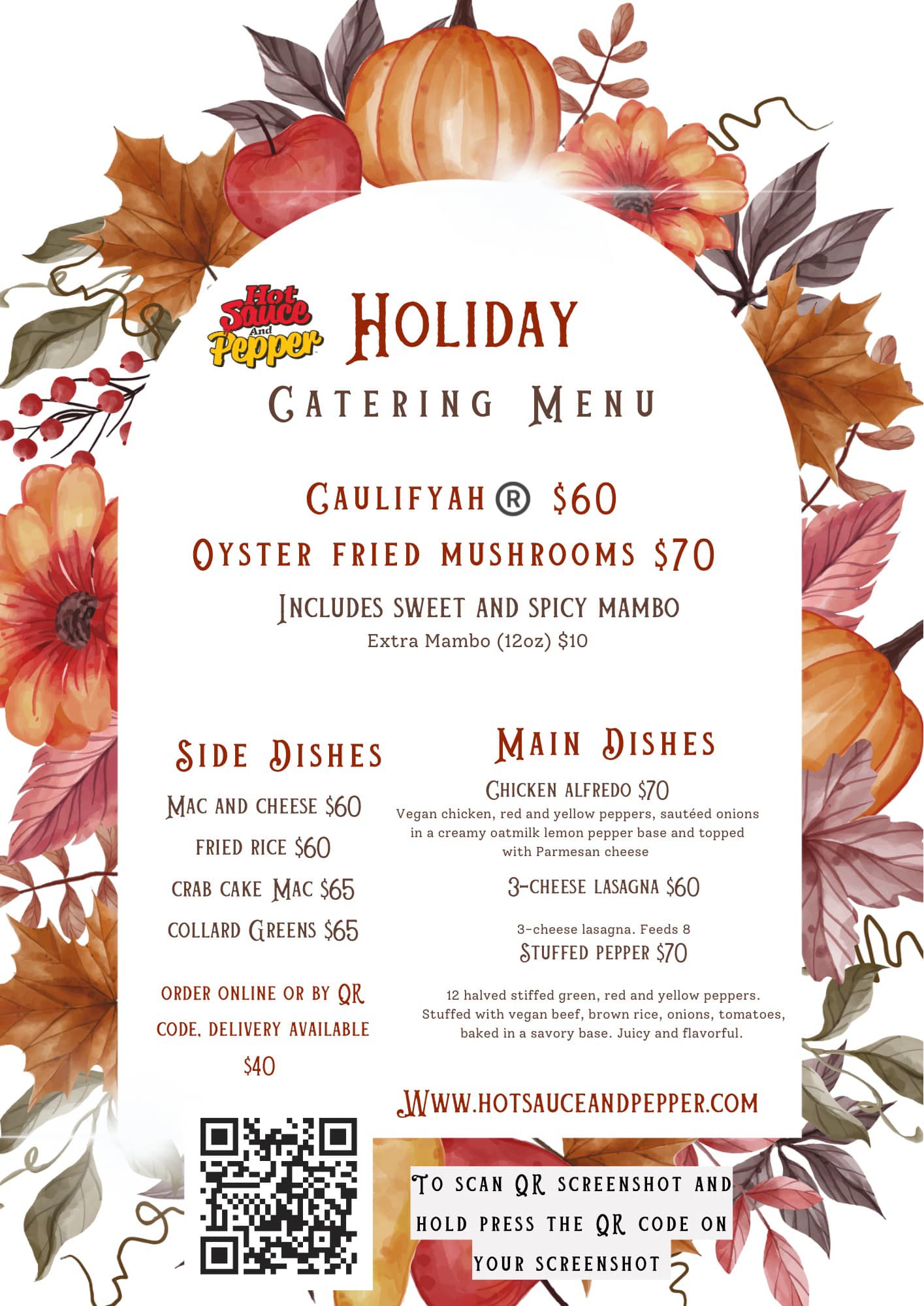 Hot Sauce and Pepper Menu