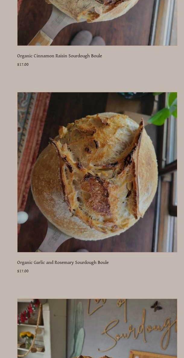For the Love of Sourdough: A Desert Organic Sourdough House Menu