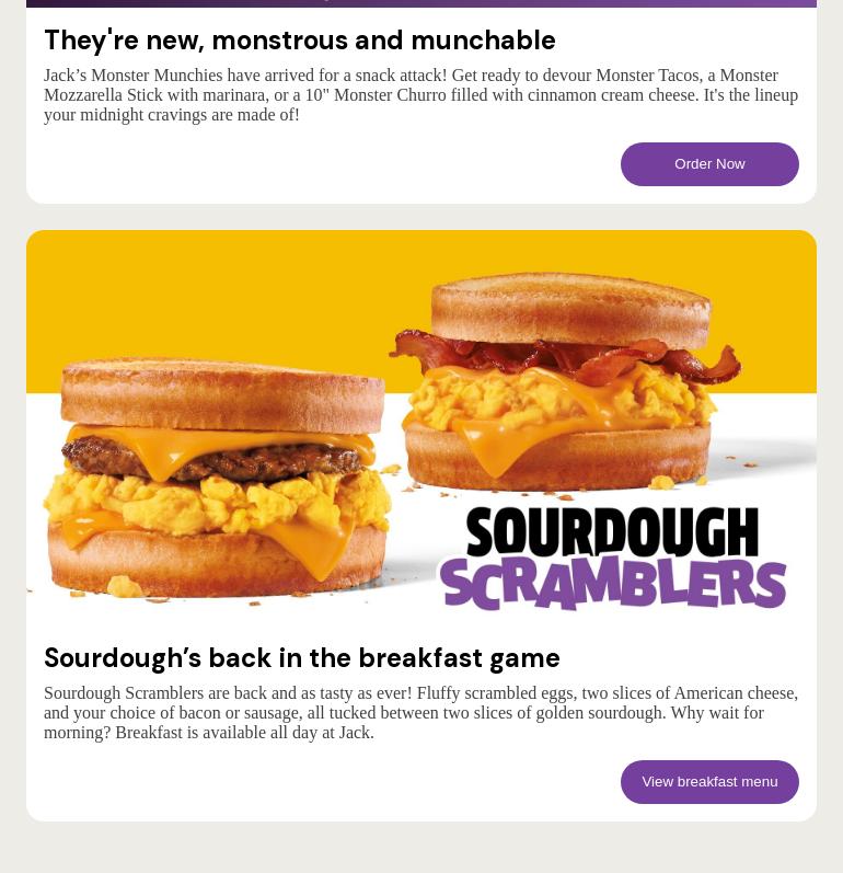 Jack in the Box Menu