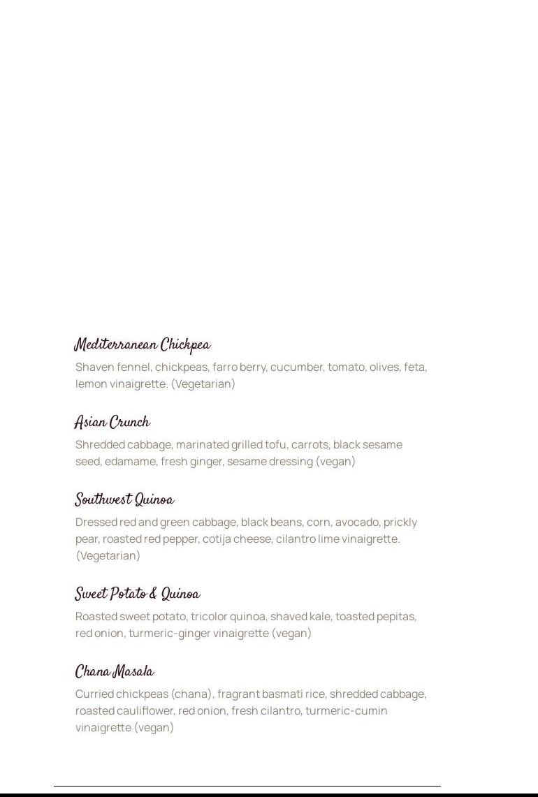 Catering AZ - Formerly Arizona Event Catering Menu