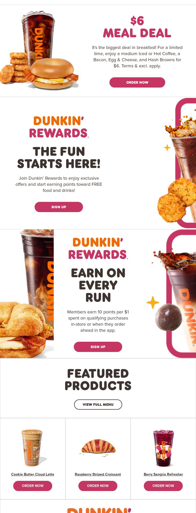 Dunkin' Menu