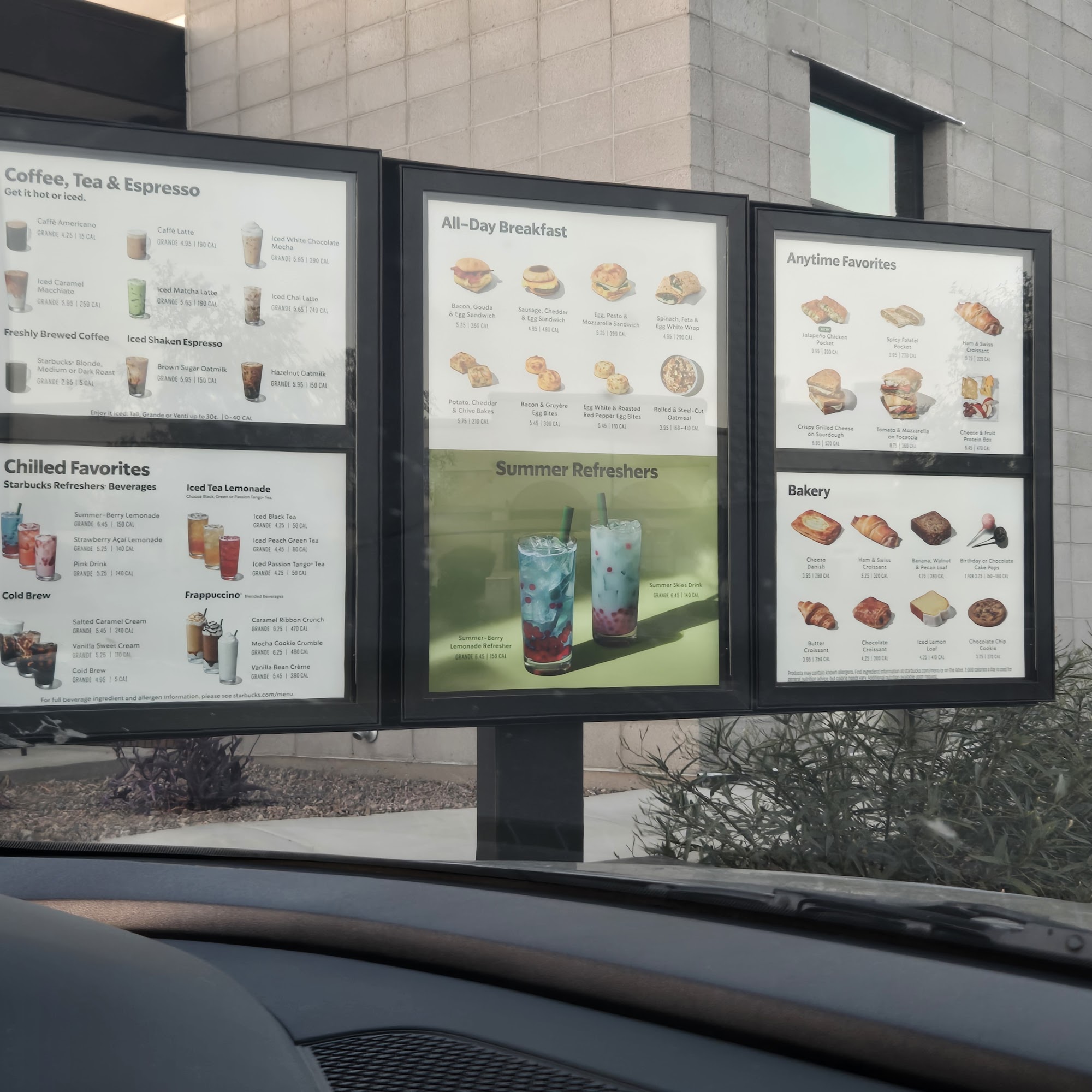 Starbucks Coffee Company Menu