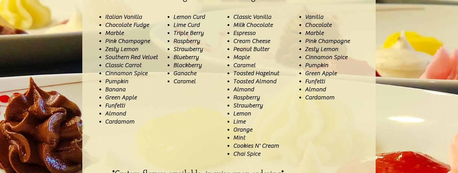 Kendra’s Country Bakery Menu