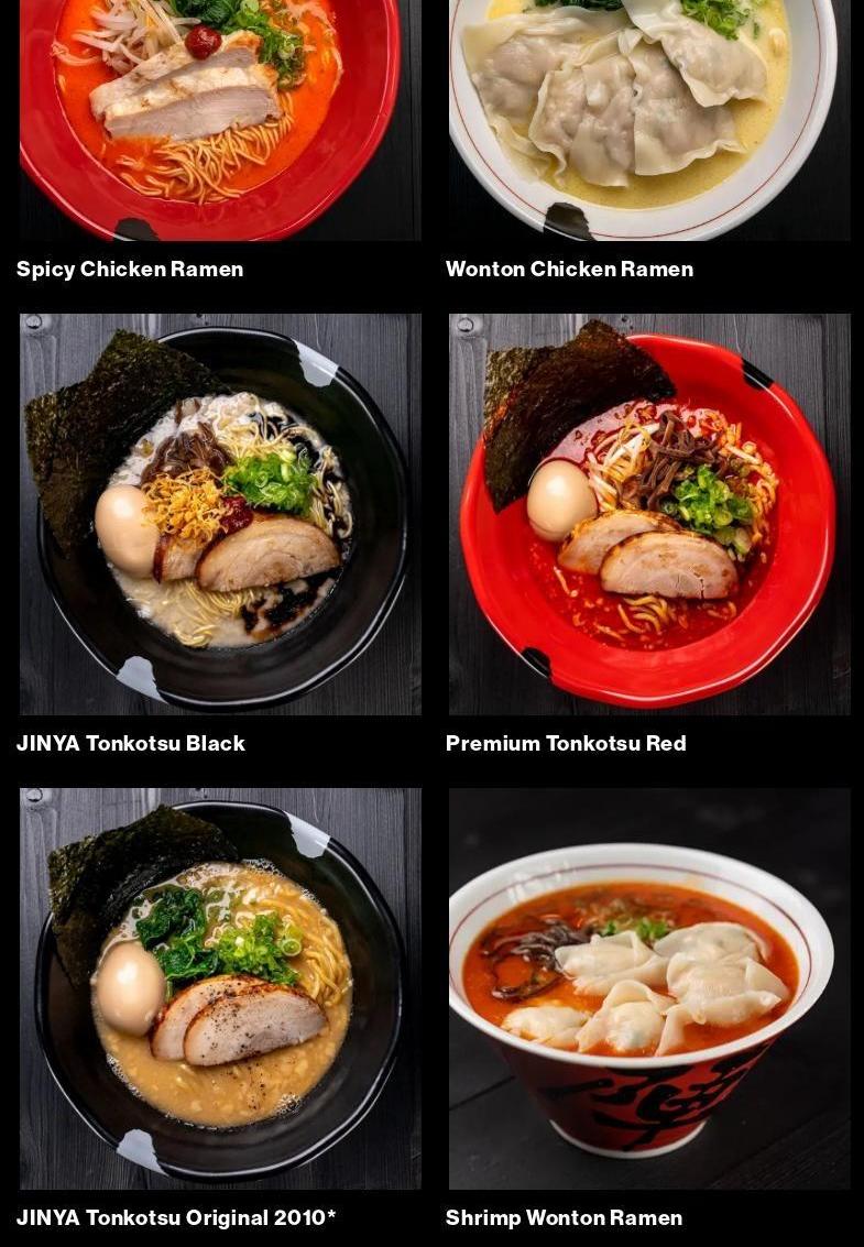 JINYA Ramen Bar - TrailHead Menu