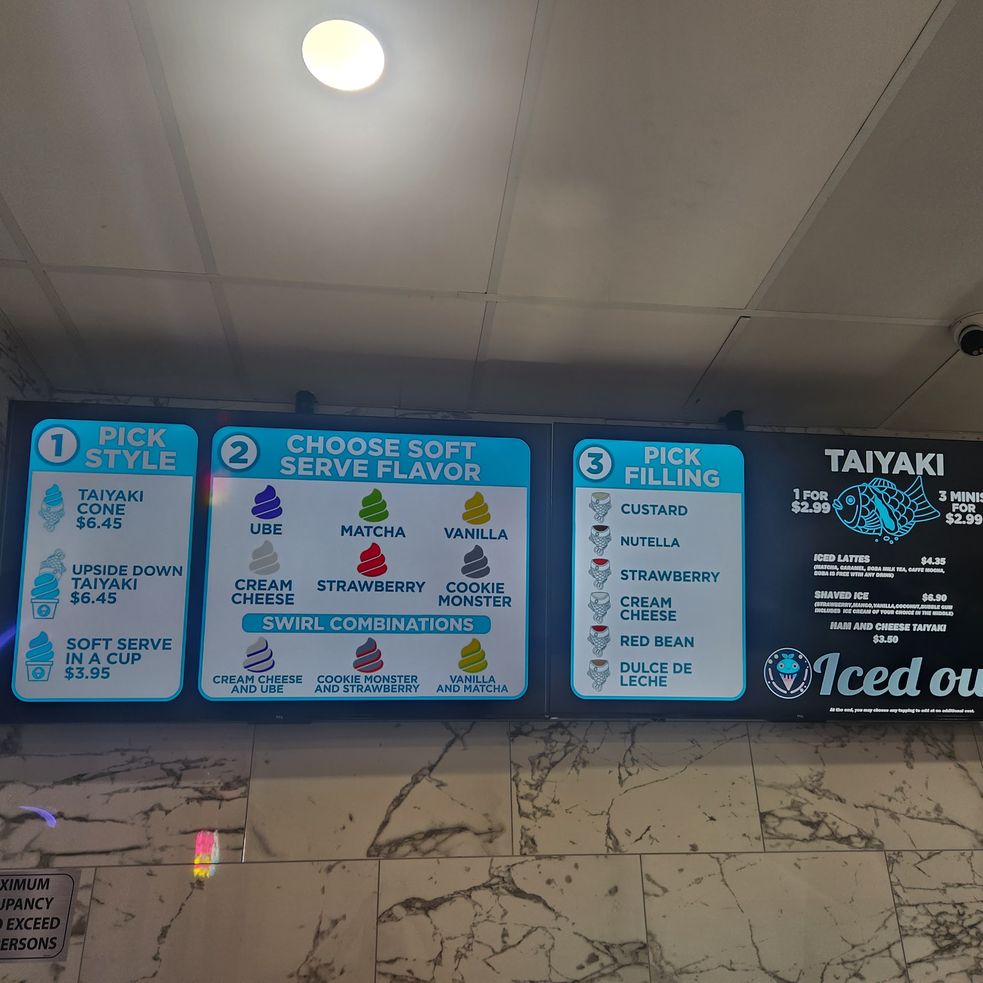 Iced Out Ice Cream Menu