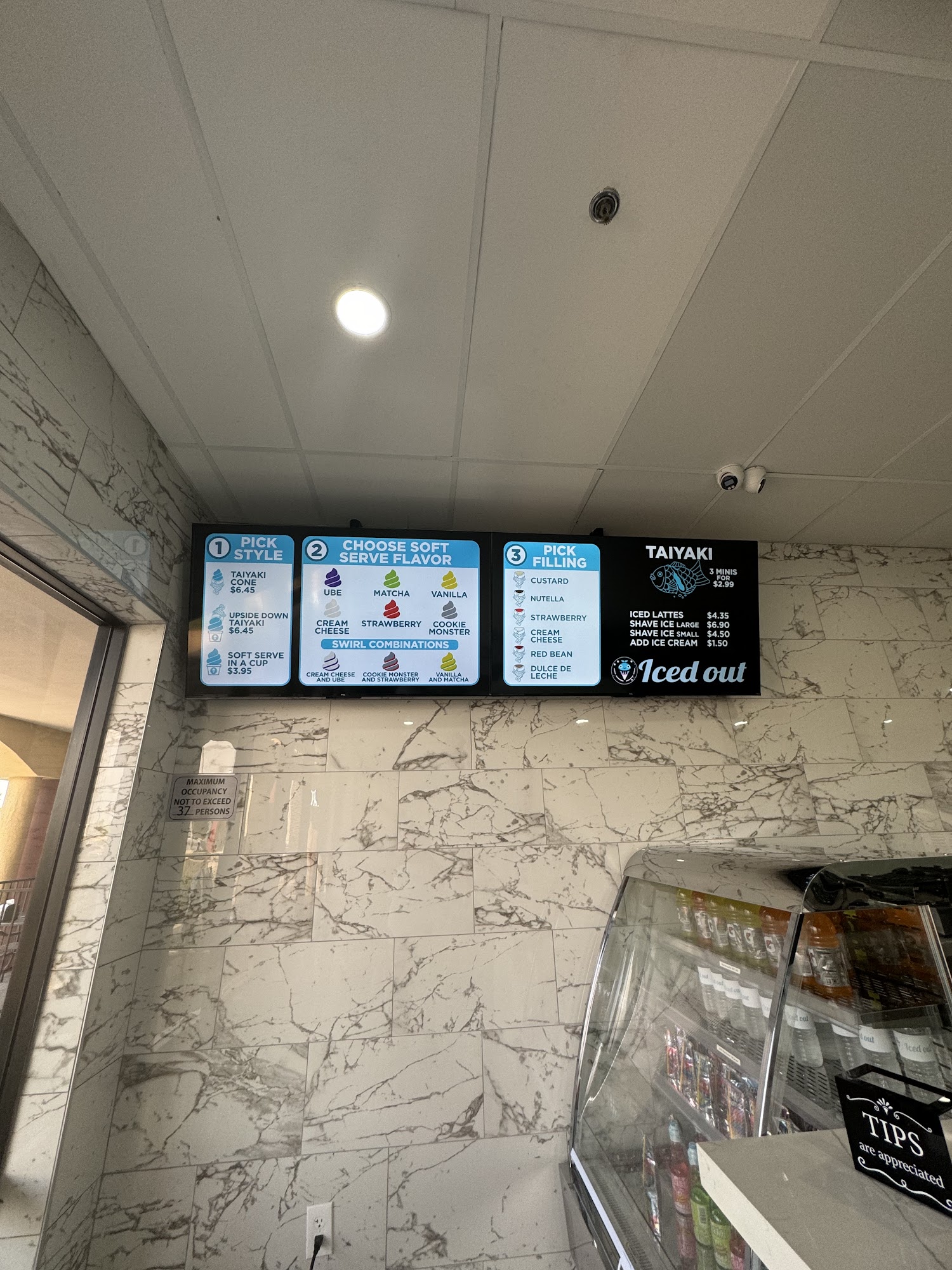 Iced Out Ice Cream Menu