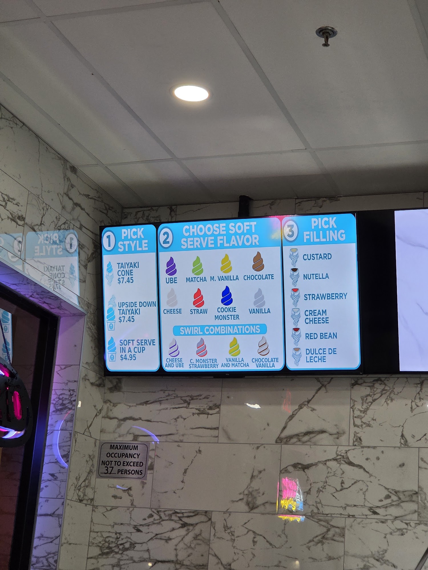 Iced Out Ice Cream Menu