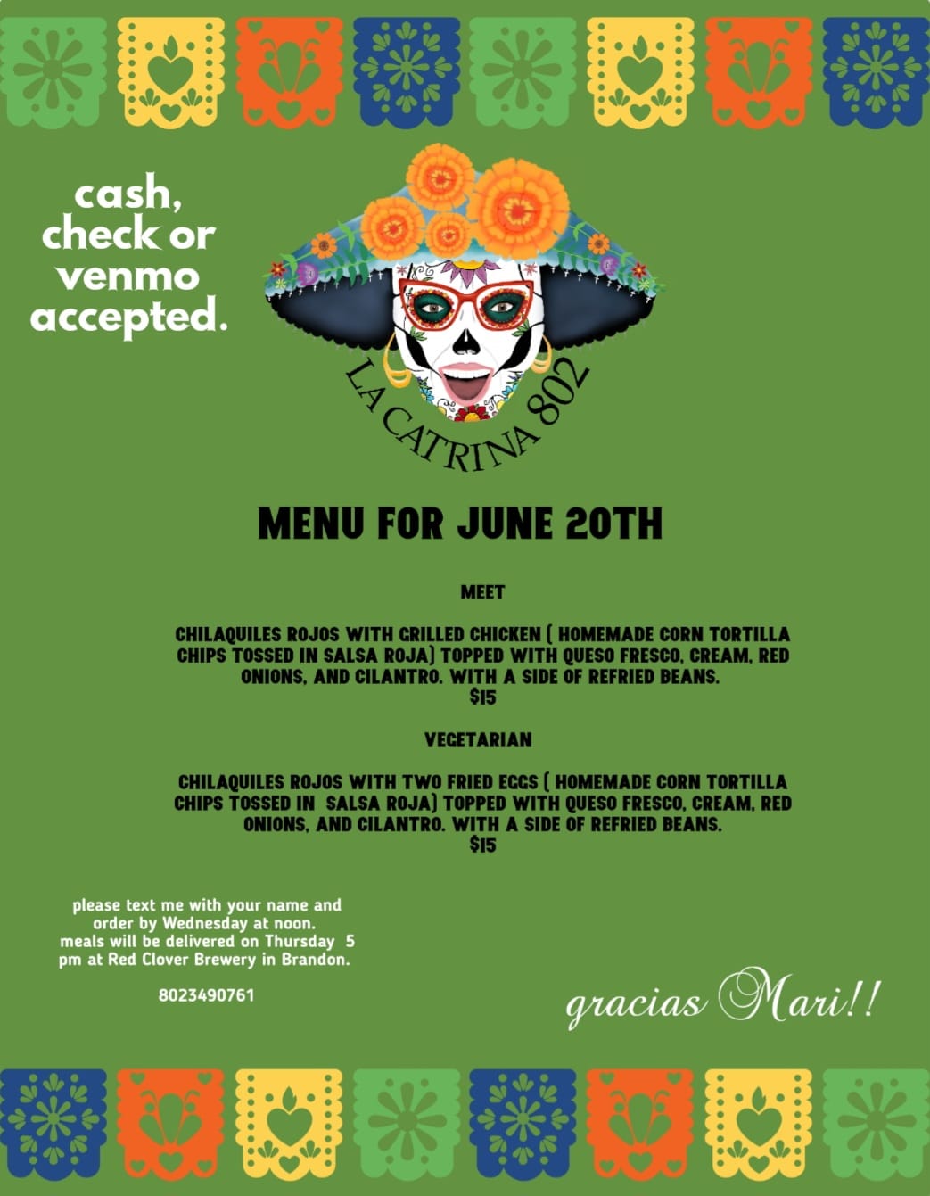 La Catrina Mexican Food Menu