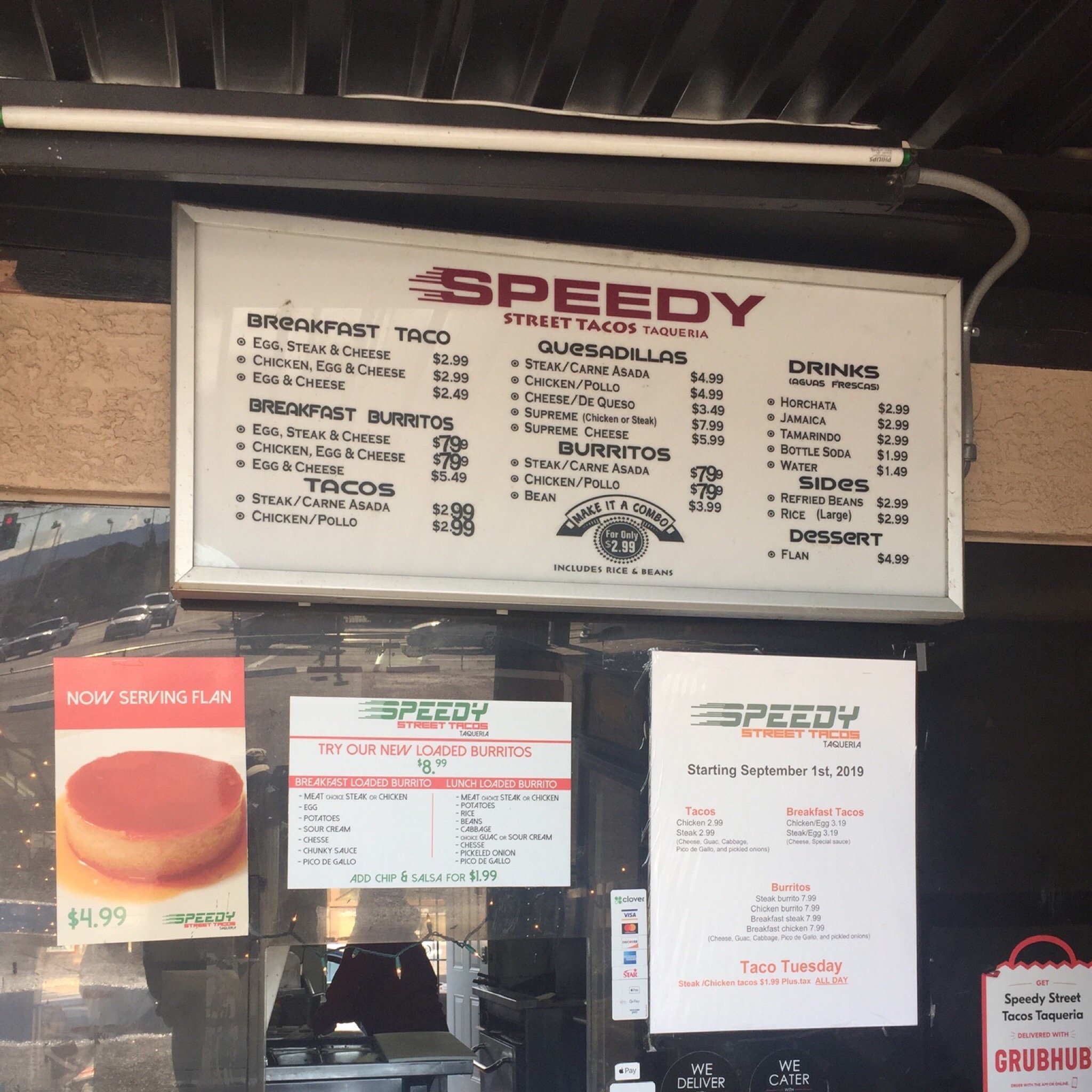 Speedy's Mexican Food Products Menu