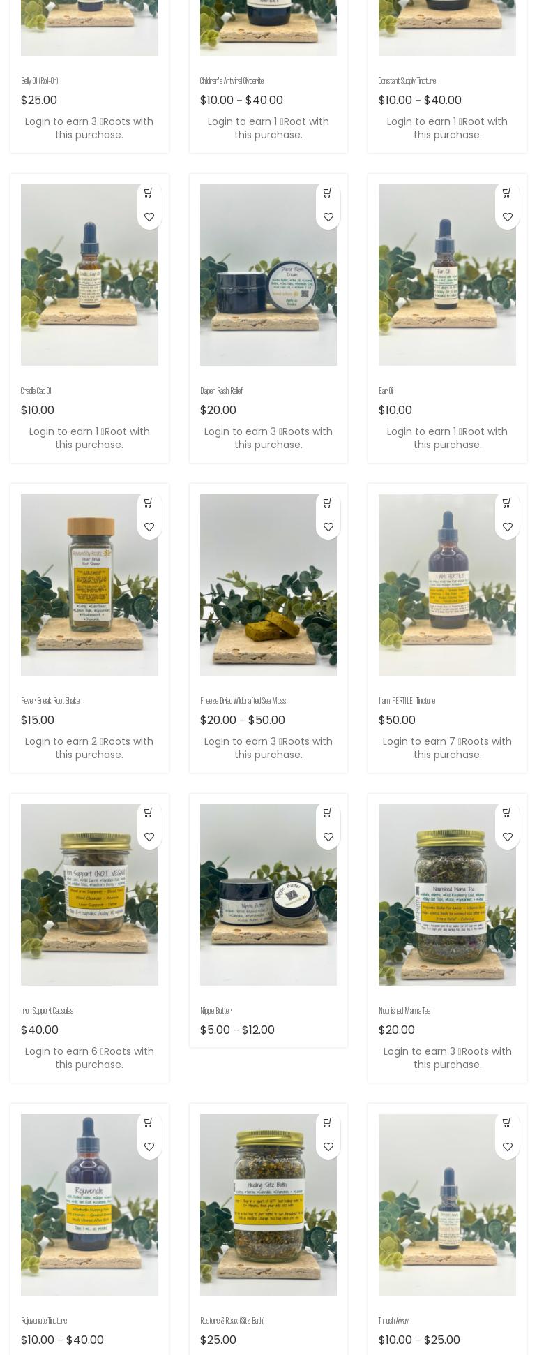 Revived by Roots Menu