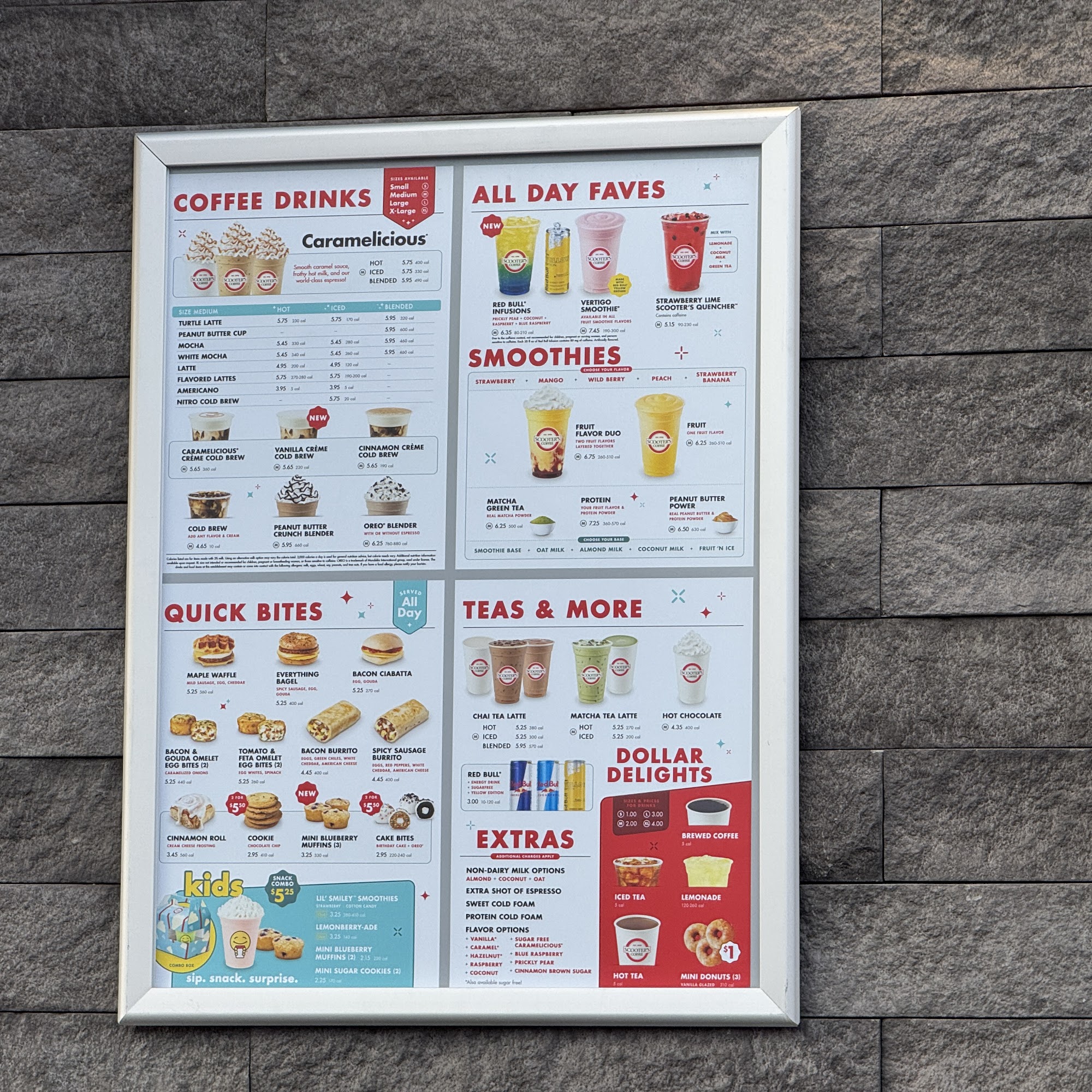 Scooter's Coffee Menu