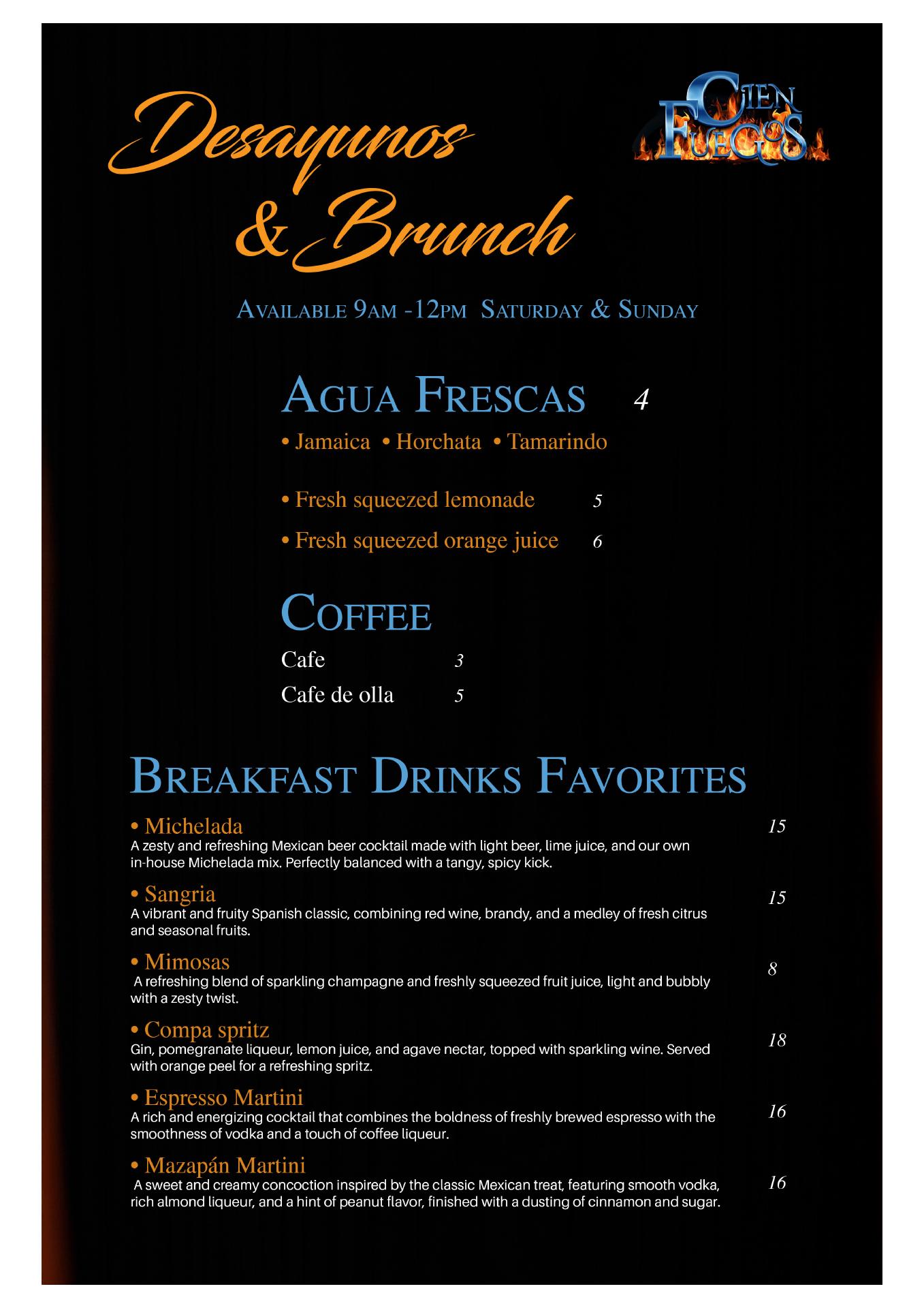 Casa 16 Restaurant Menu