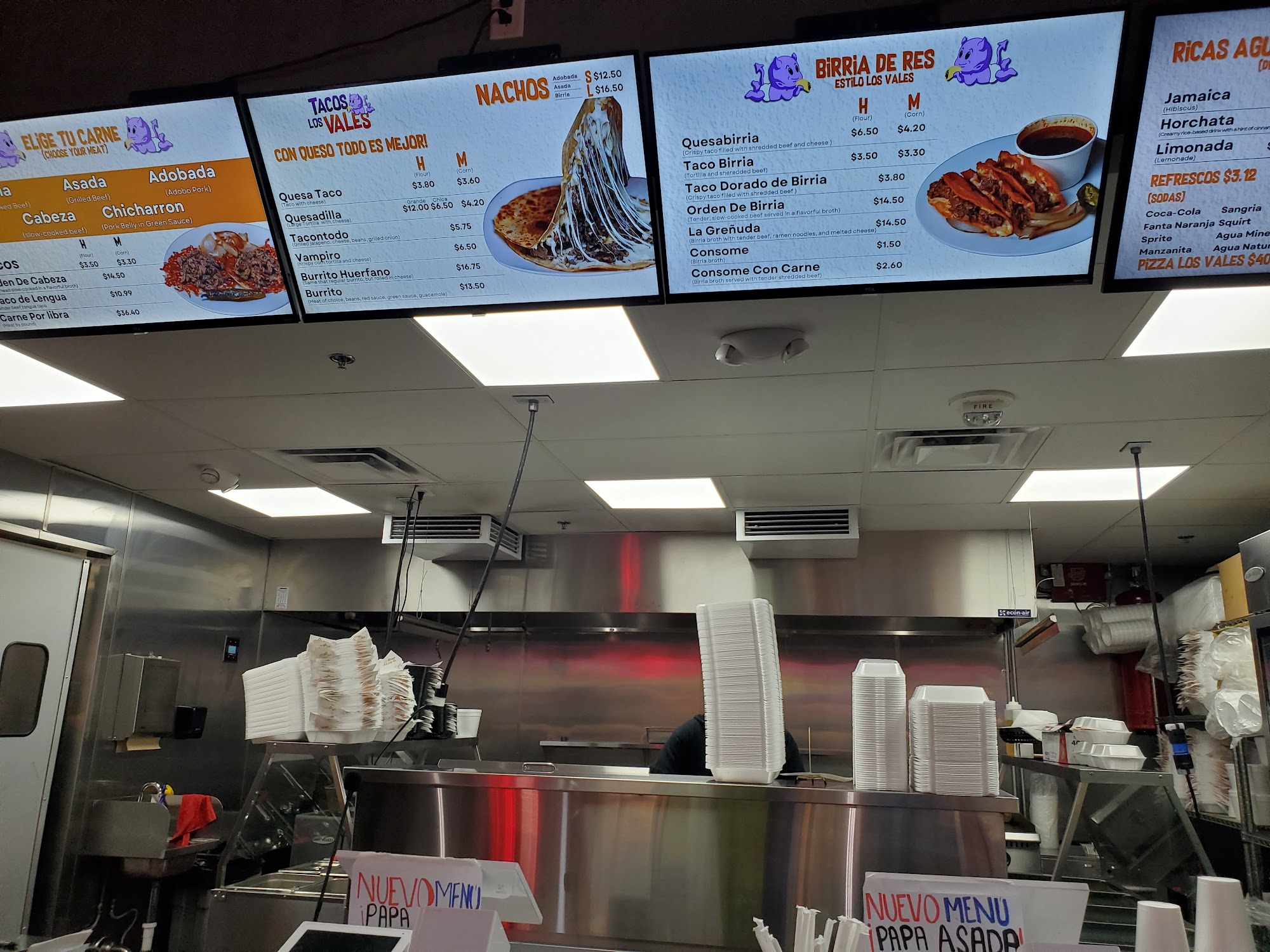 Tacos Los Vales Menu