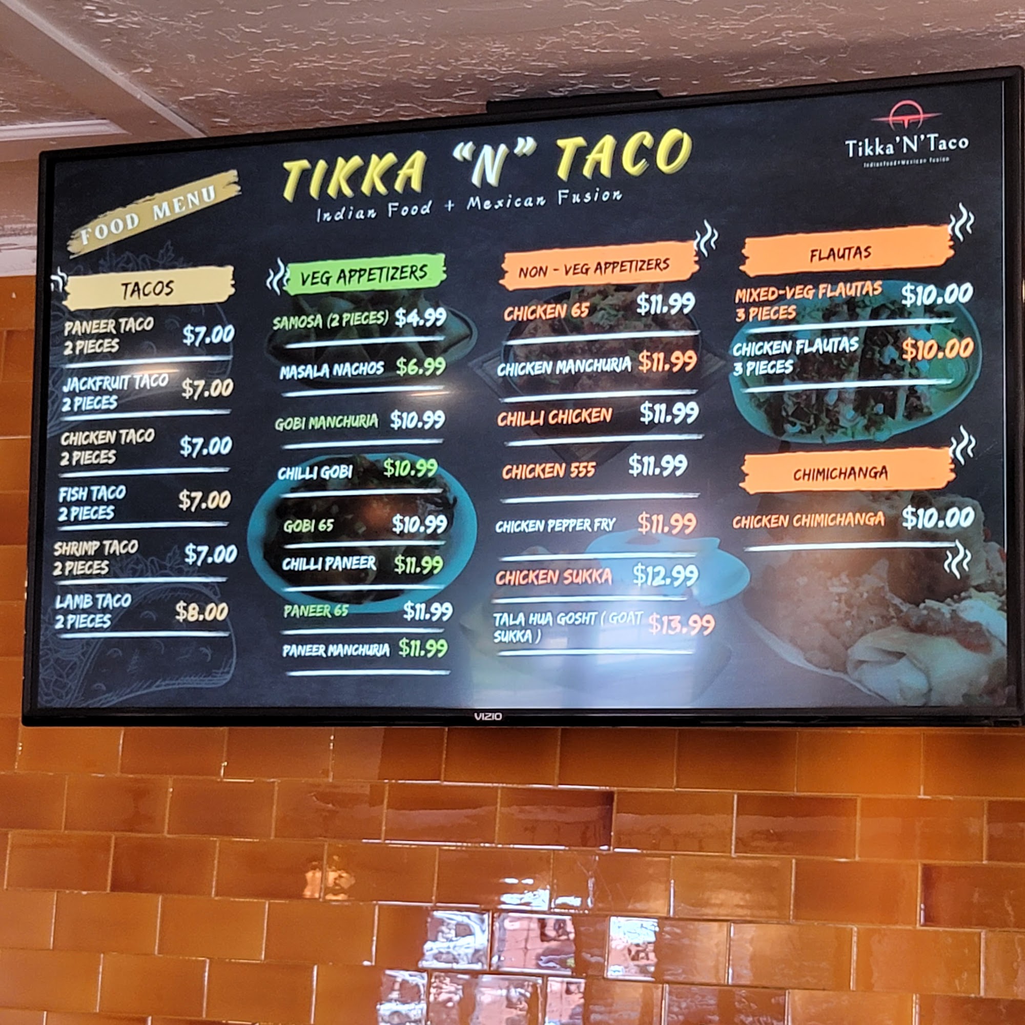 Tikka N Taco Menu