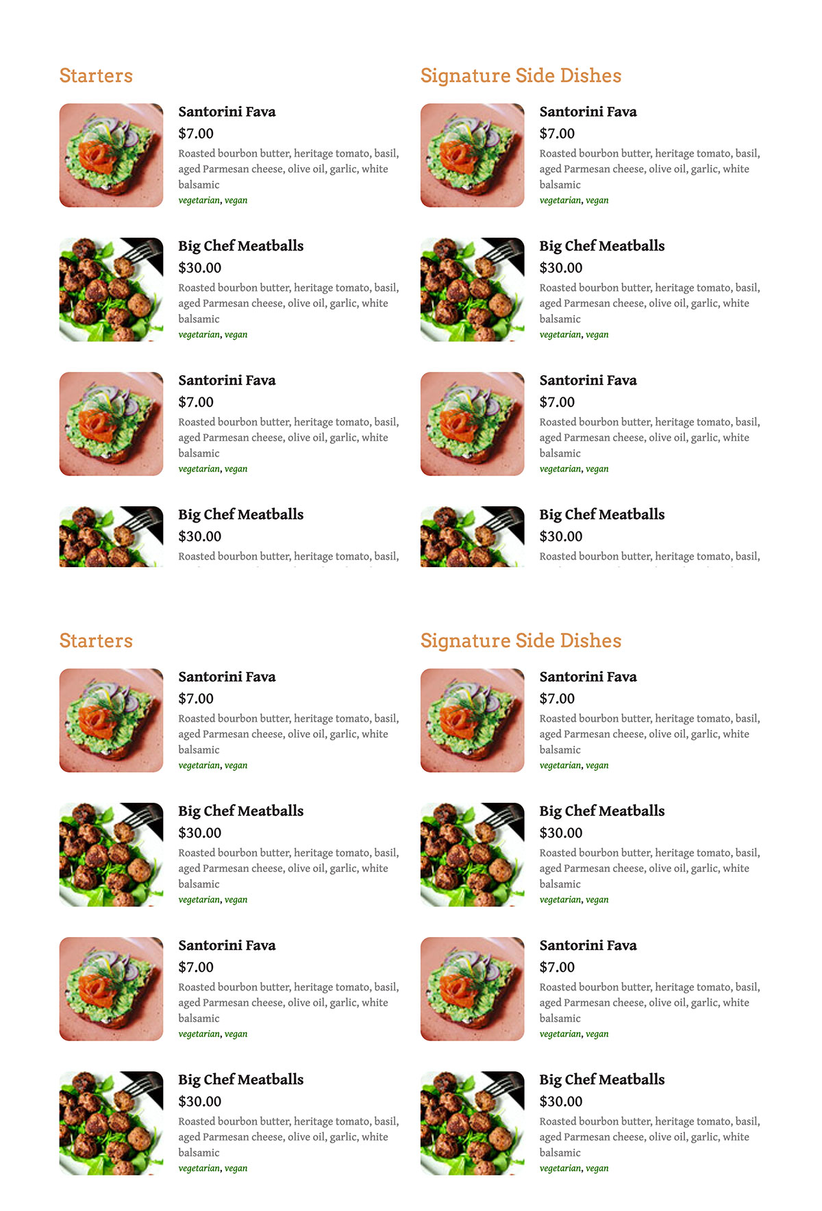 El Chaka Restaurante Menu