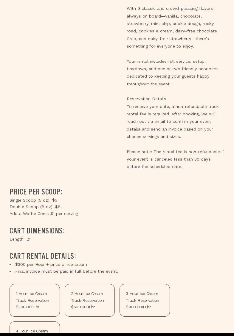 Stella's Ice Cream - Ahwatukee Menu