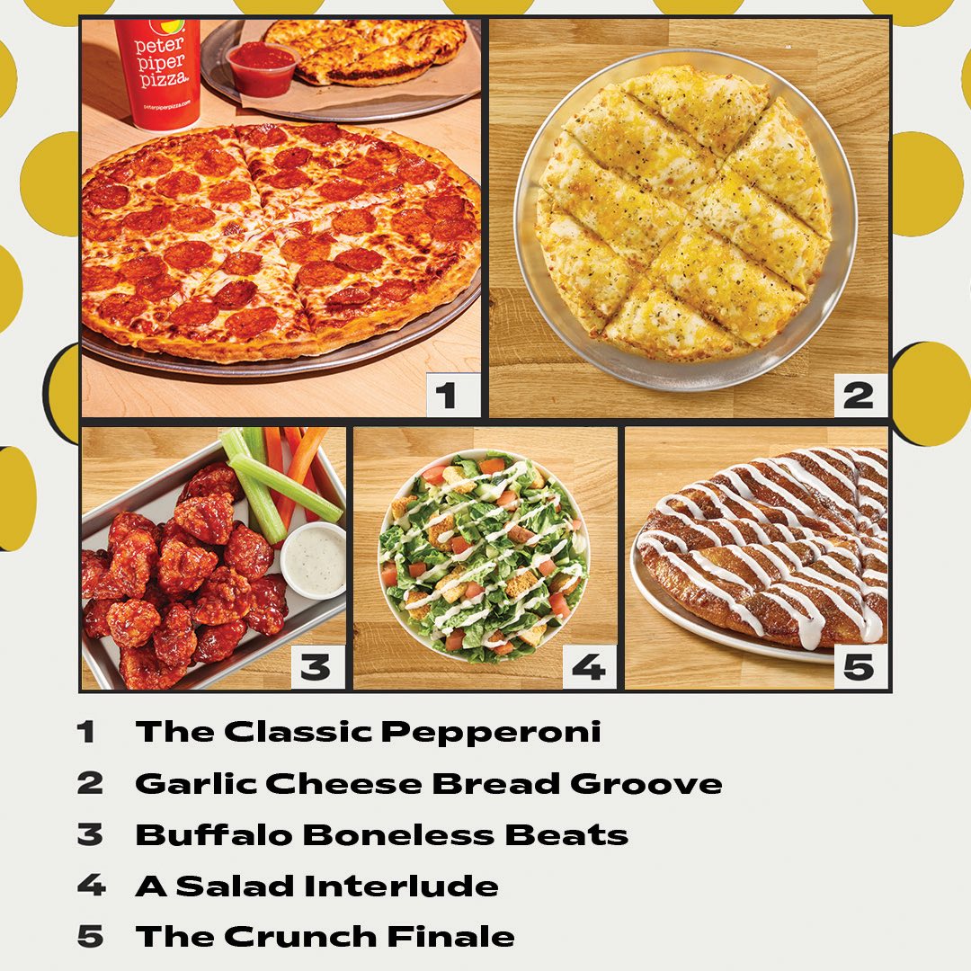 Peter Piper Pizza Menu
