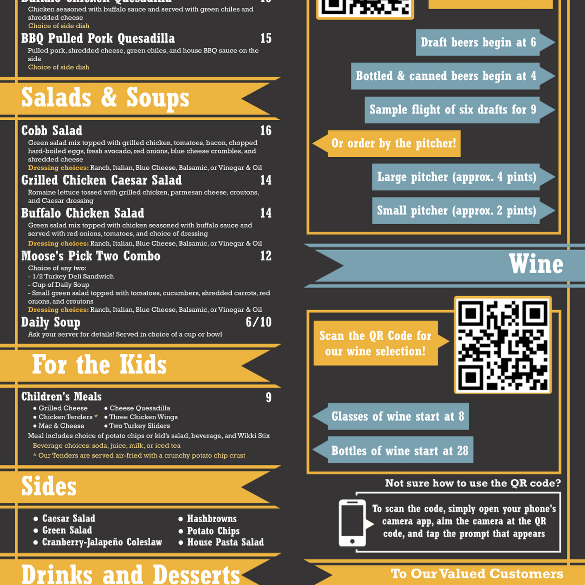 Moose Henris Grille Cork and Taps Pinetop-Lakeside