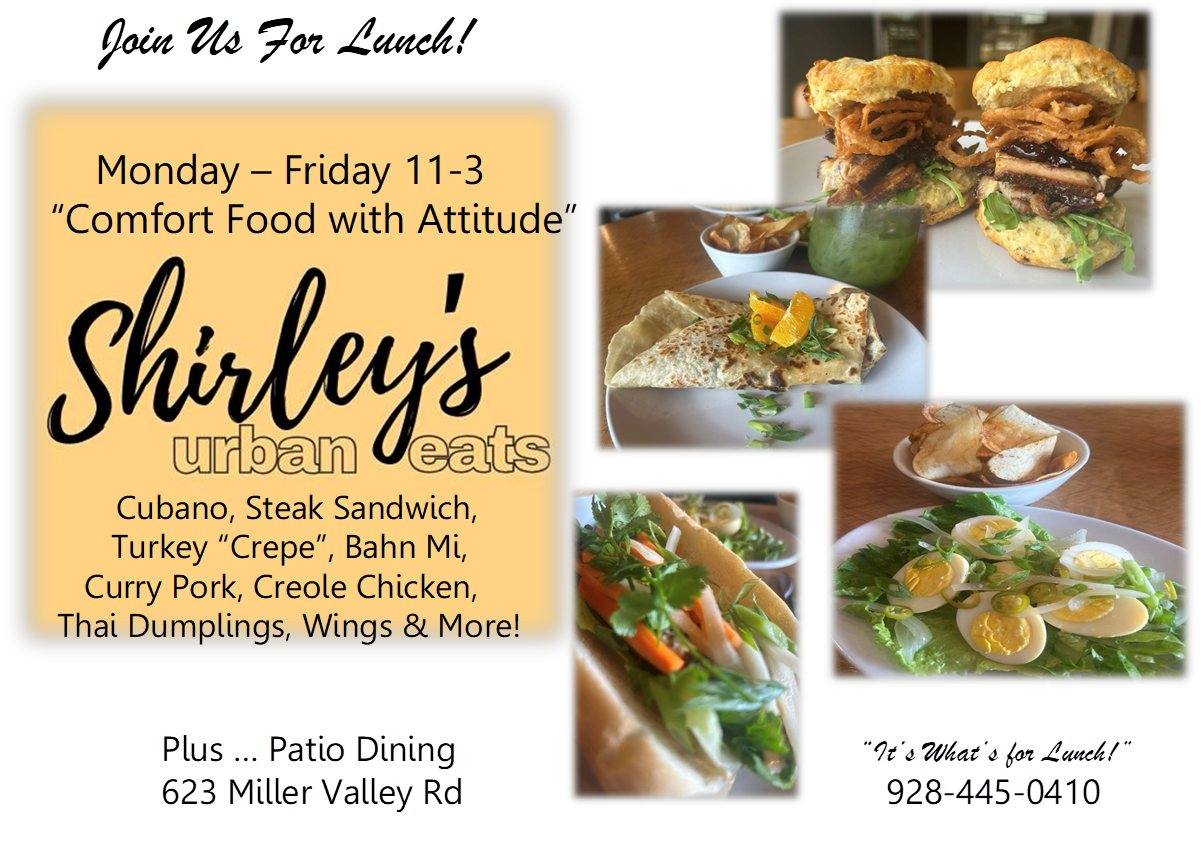 Shirley's Urban Eats Menu
