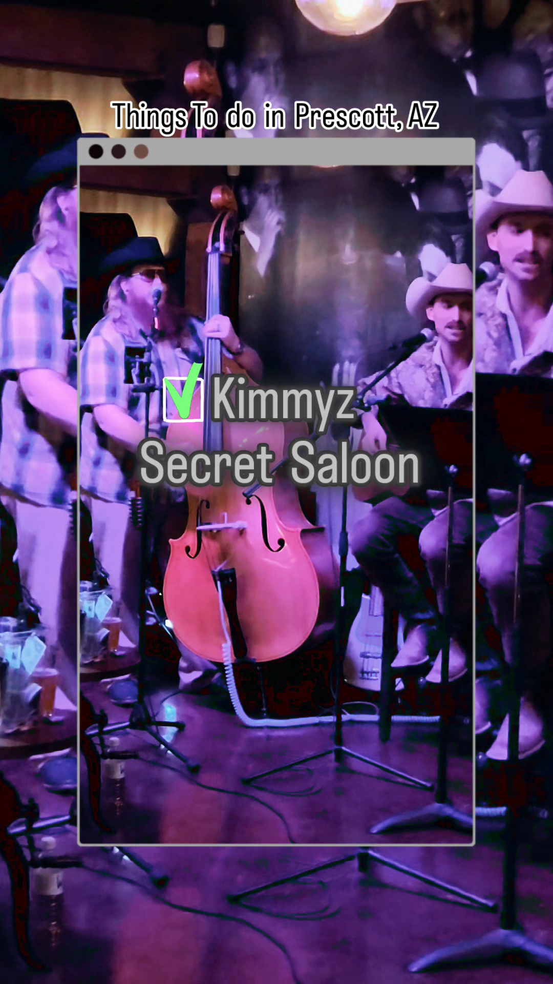 Kimmyz Secret Saloon Menu
