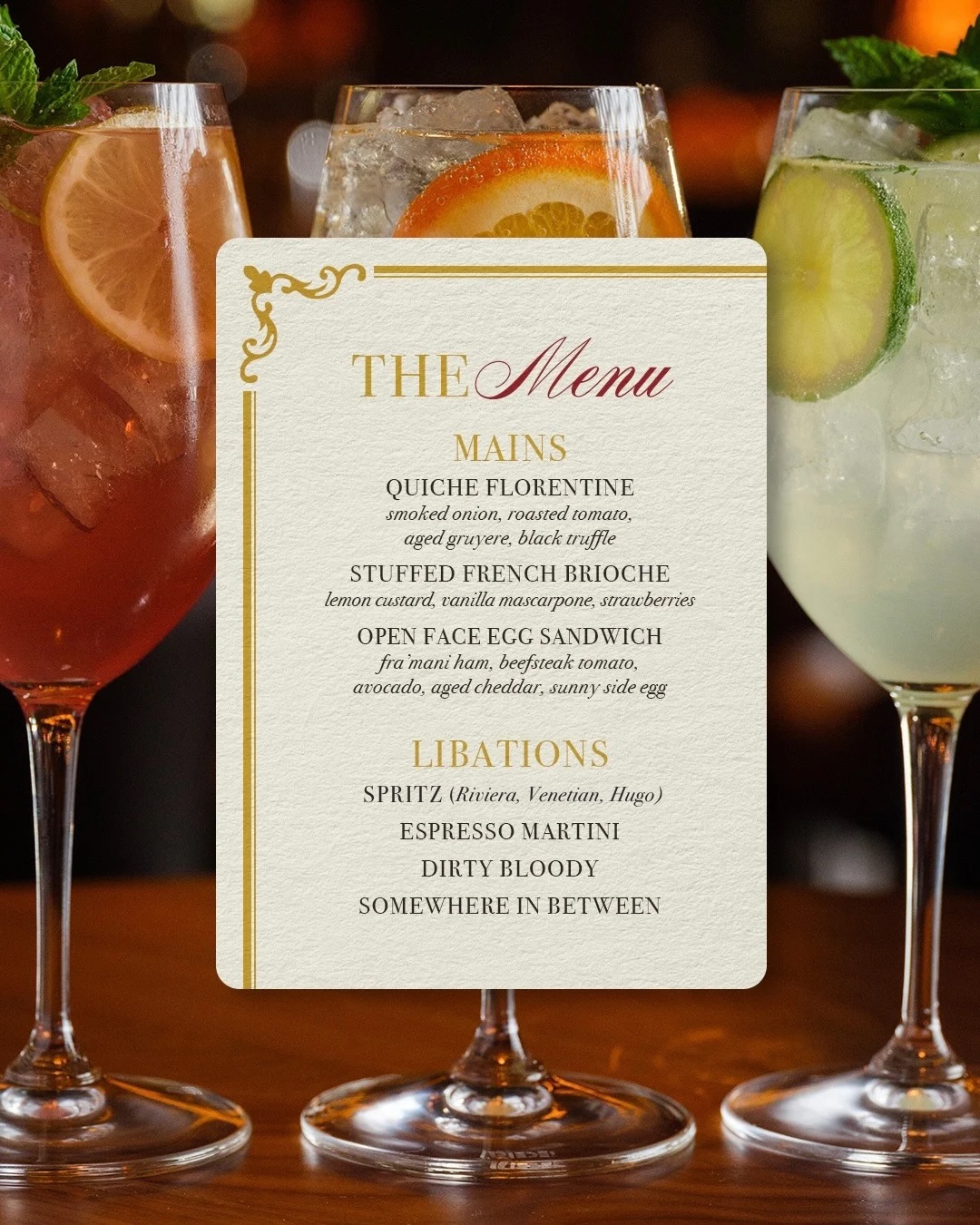 Society Swan Menu