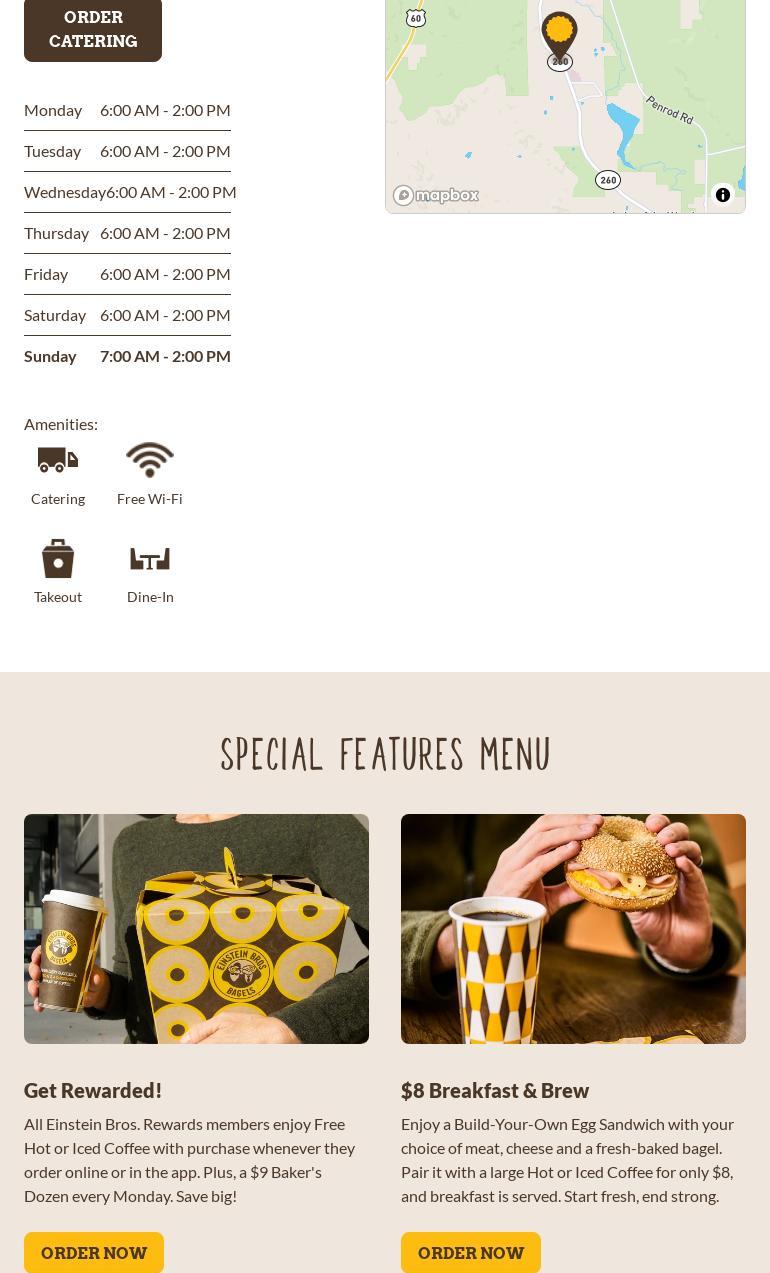Einstein Bros. Bagels Menu