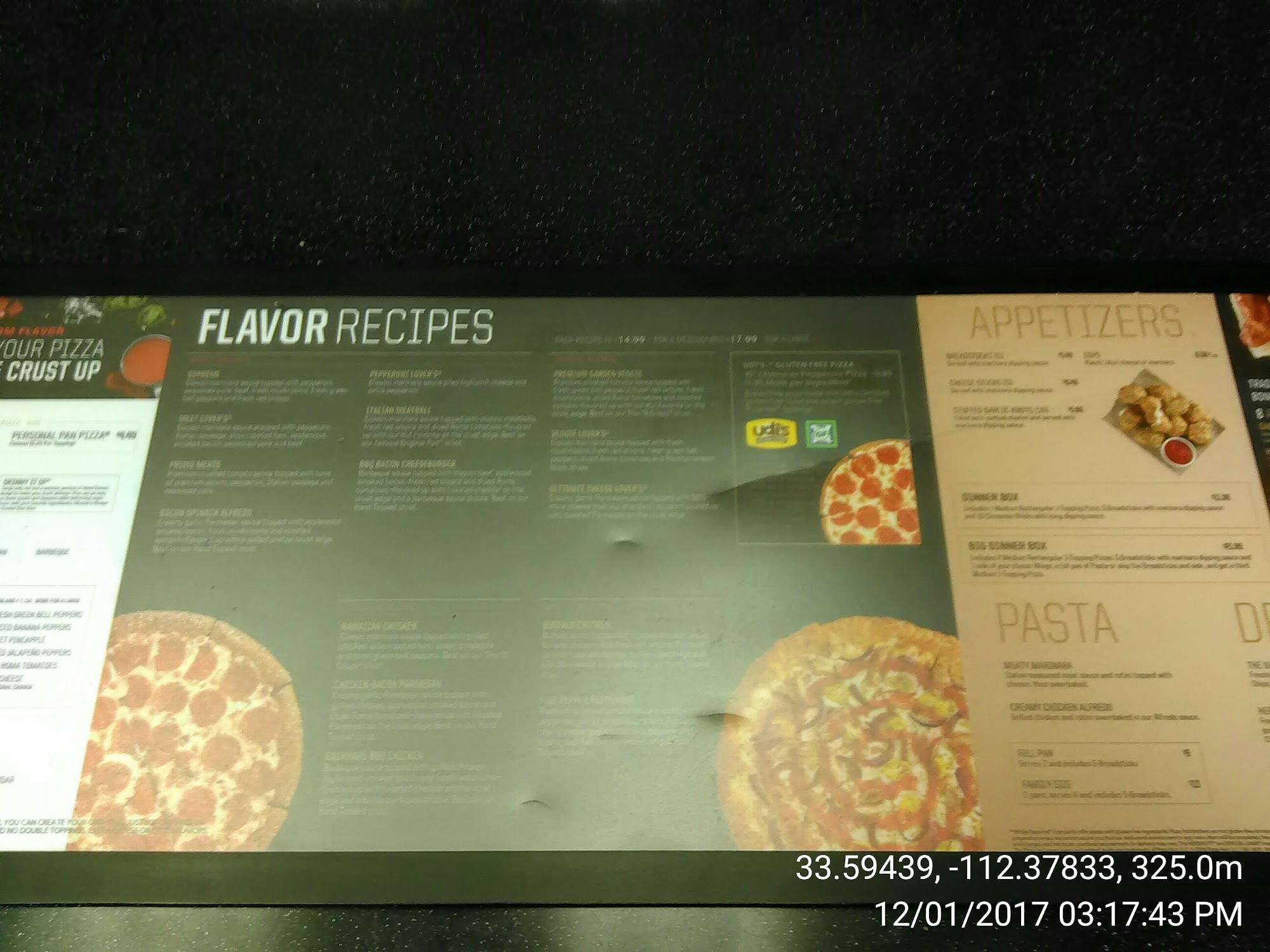 Pizza Hut Menu