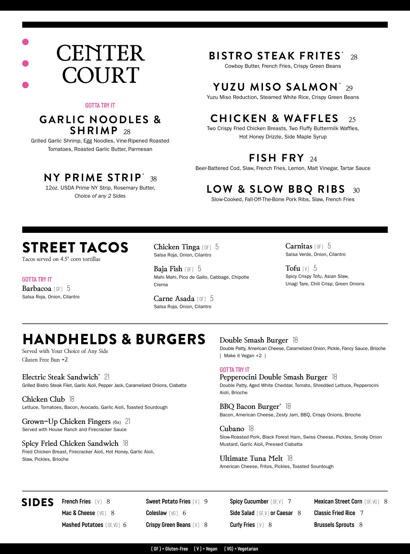 Electric Pickle - Menu