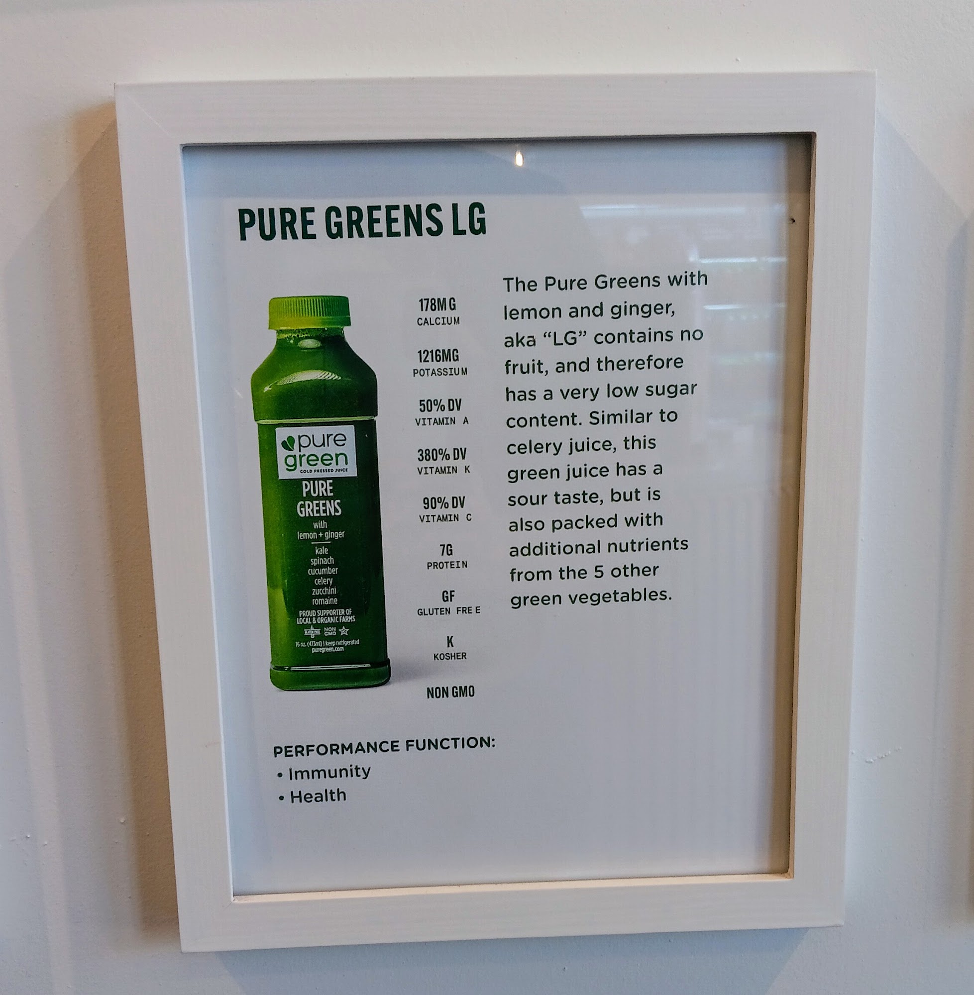 Pure Green - Juice Bar Tempe Menu
