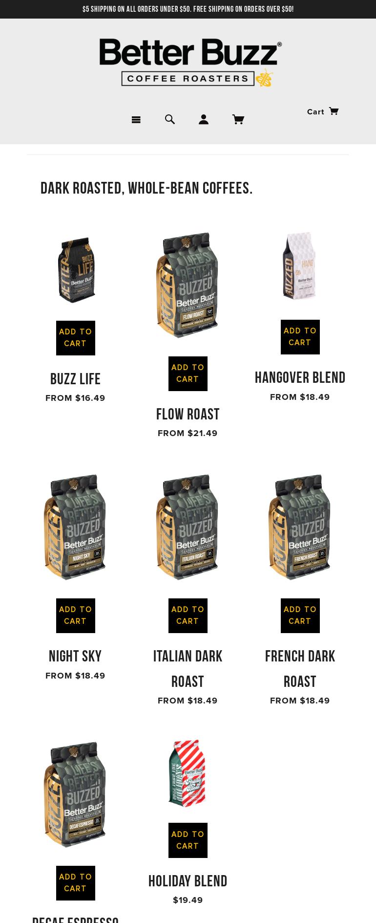 Better Buzz Coffee - Tempe Menu