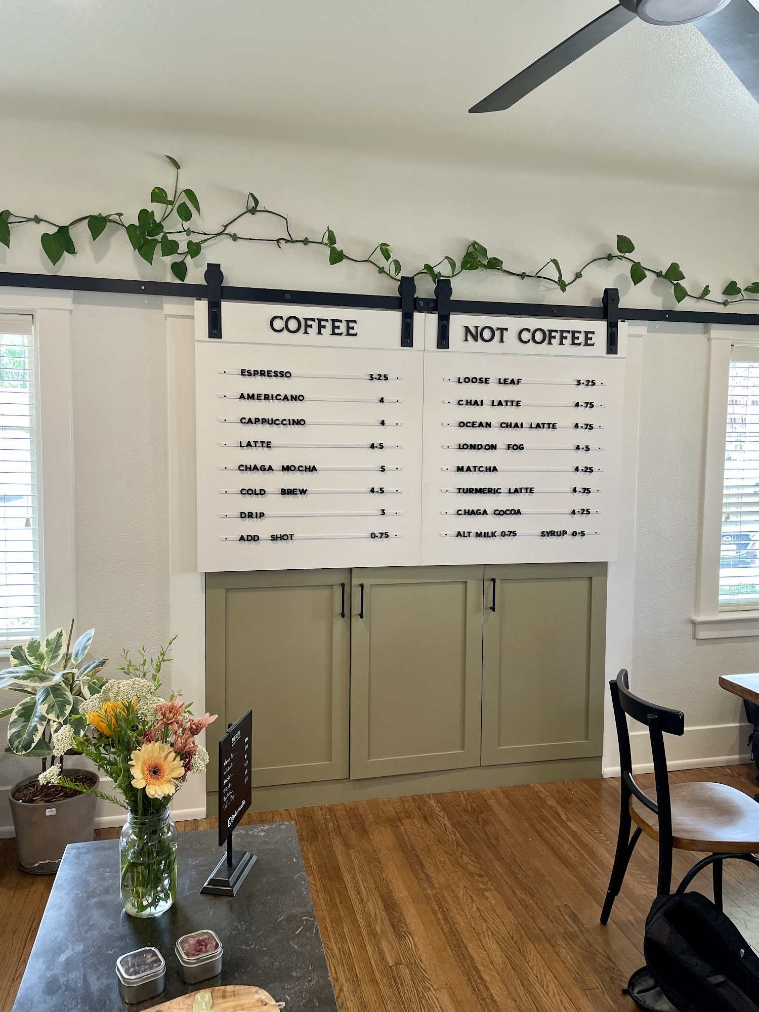 Eden Tea & Coffee House Menu