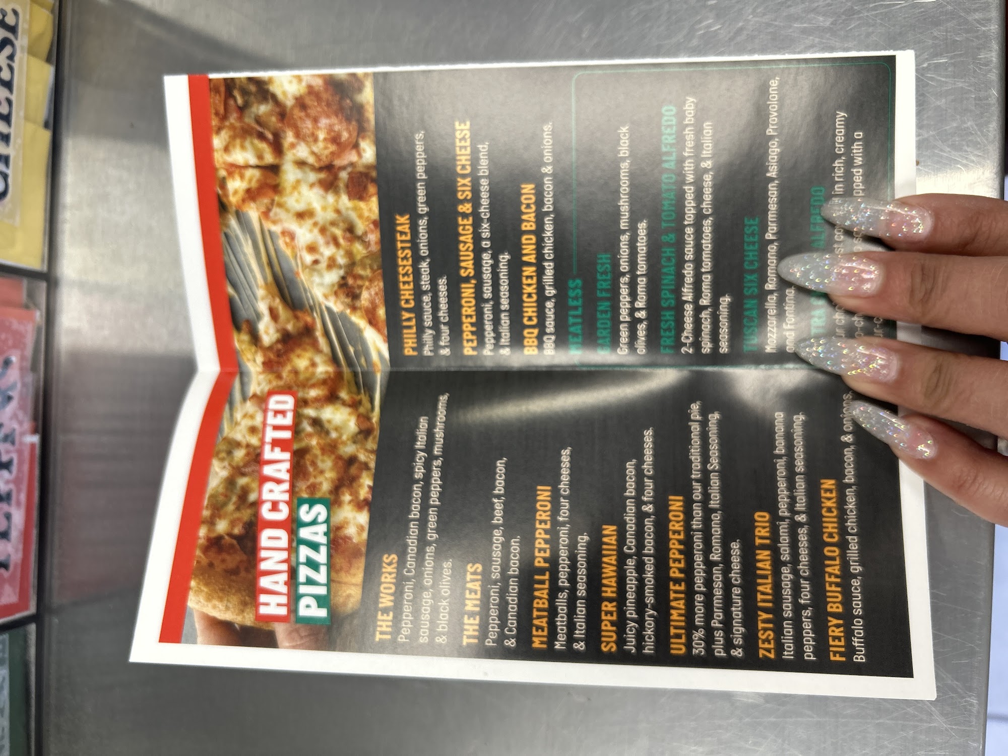 Papa Johns Pizza Menu