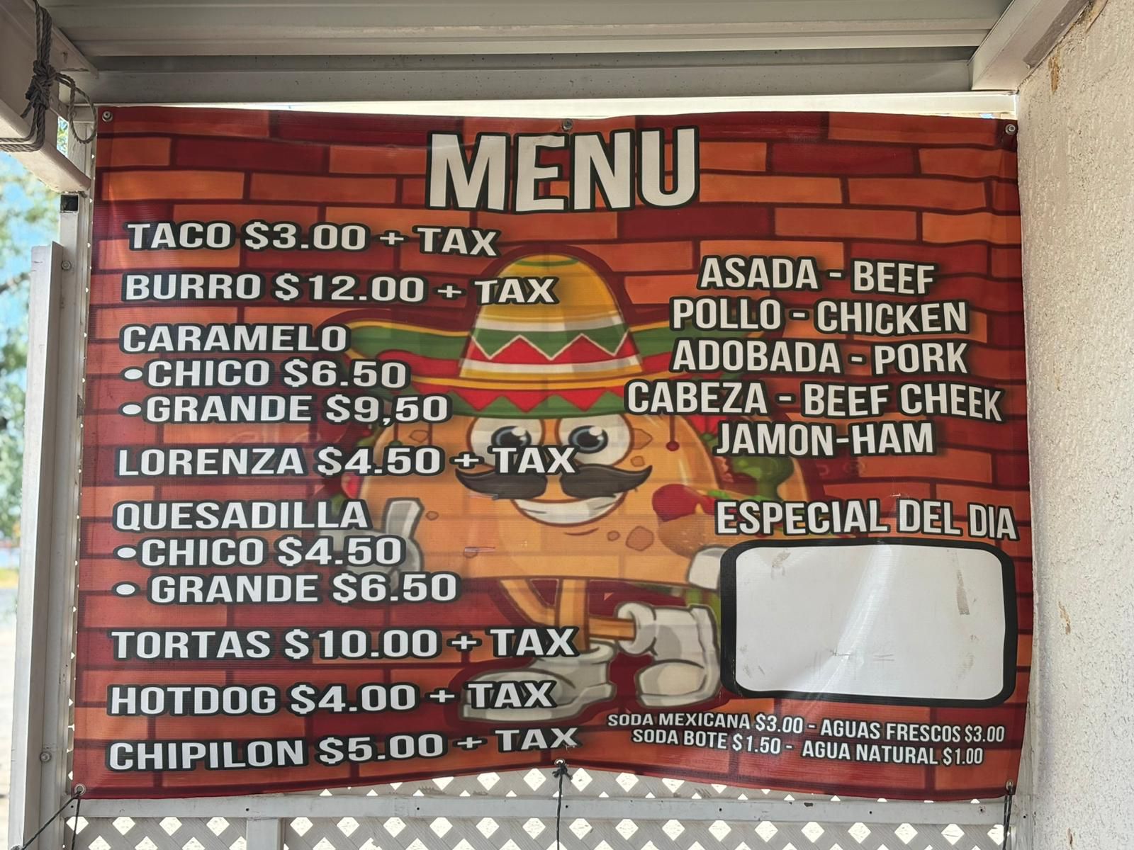 Jv querobabi hot dog Menu