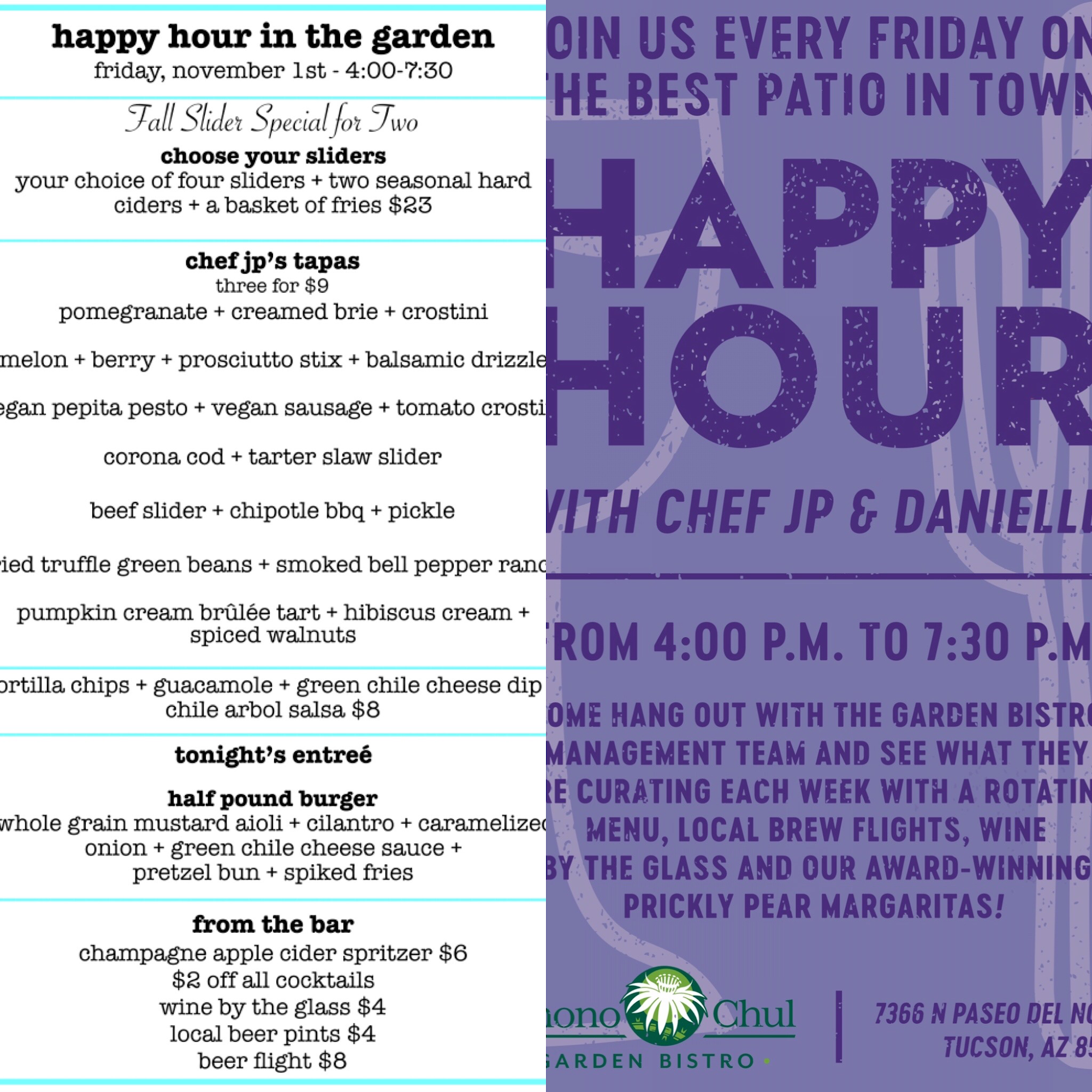 The Mobile Bistro l.l.c. Menu