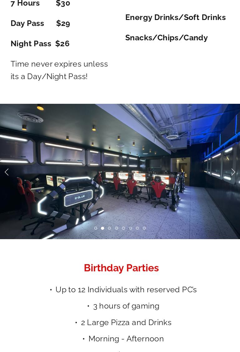 Level Up Gaming Menu