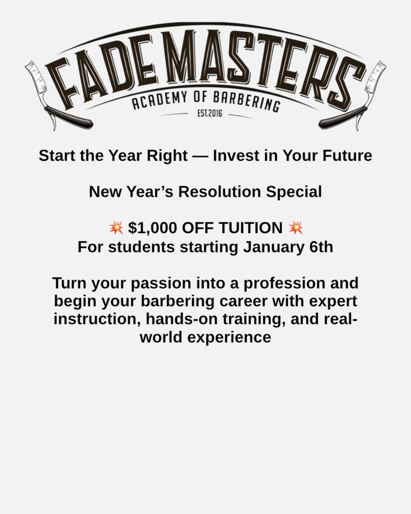 Fade Masters Academy Of Barbering Tucson