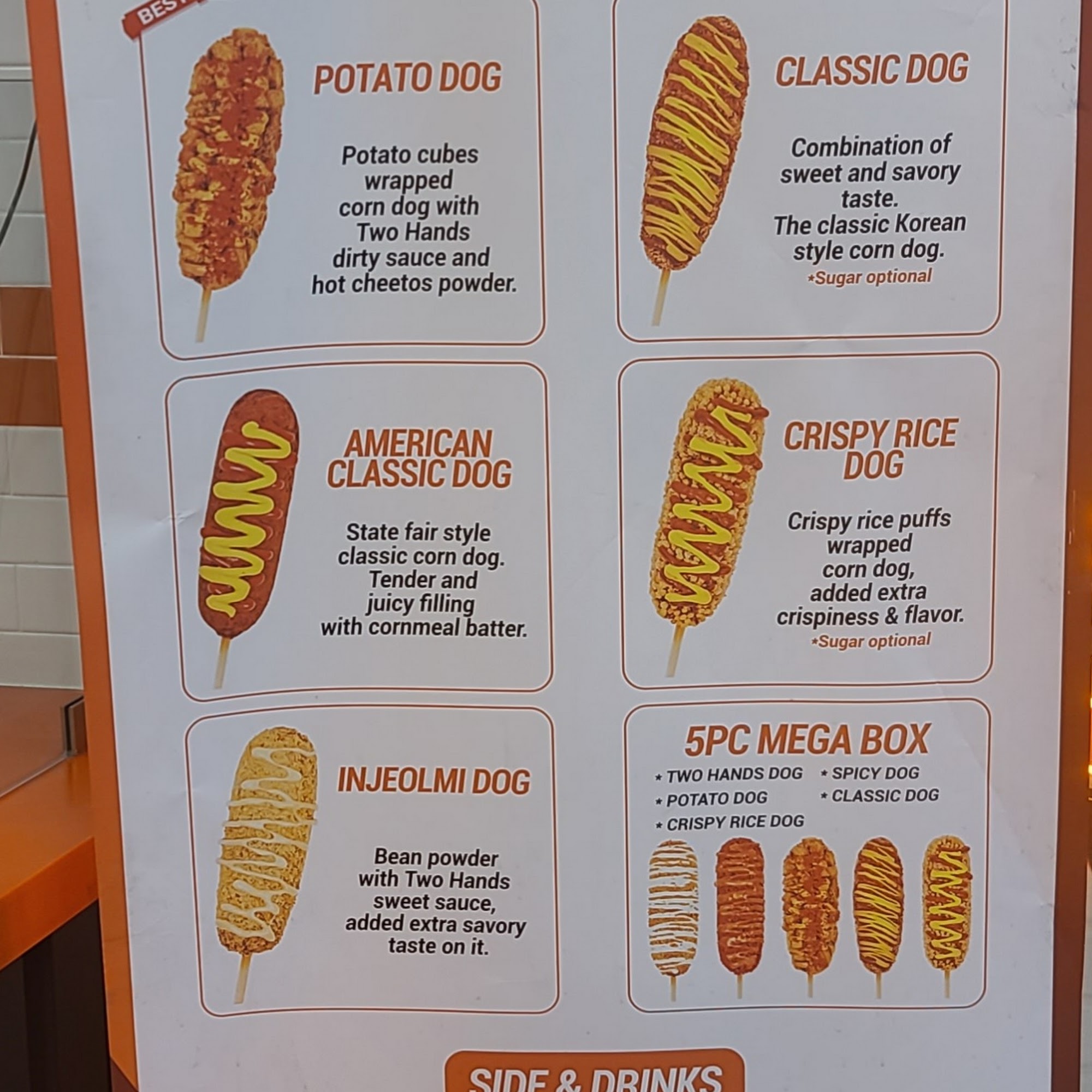 Two Hands Corn Dog on Broadway Menu