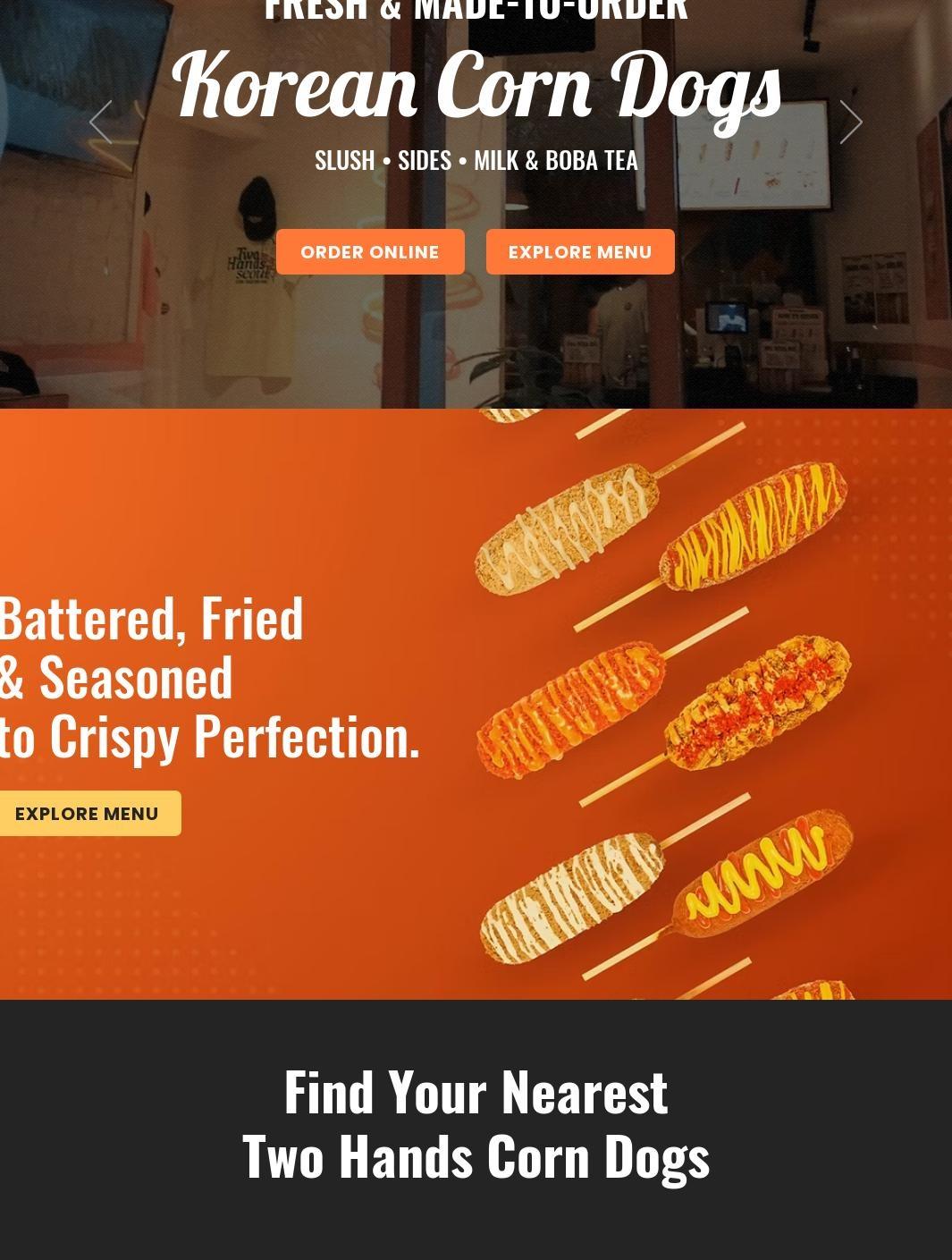 Two Hands Corn Dog on Broadway Menu