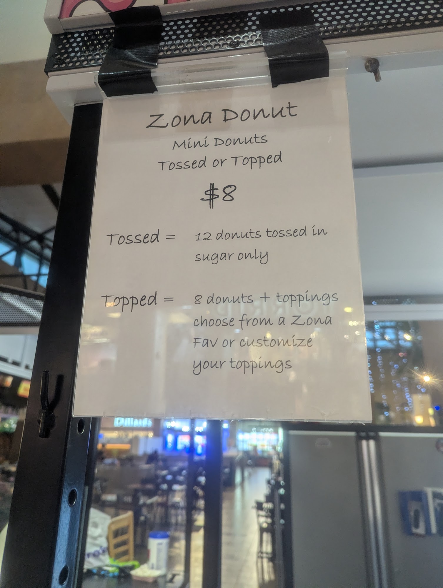 Zona Donut Menu