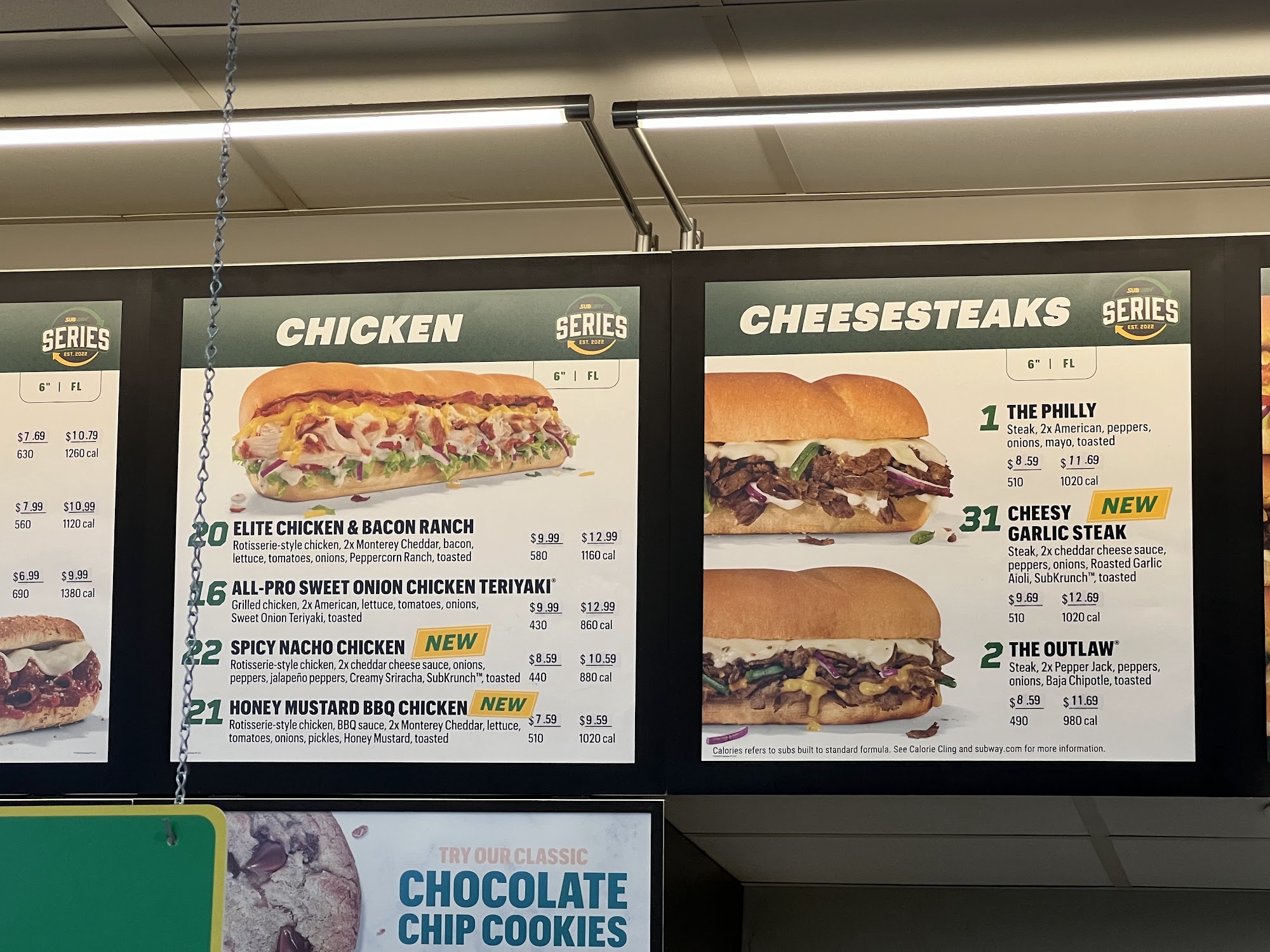 Subway Menu