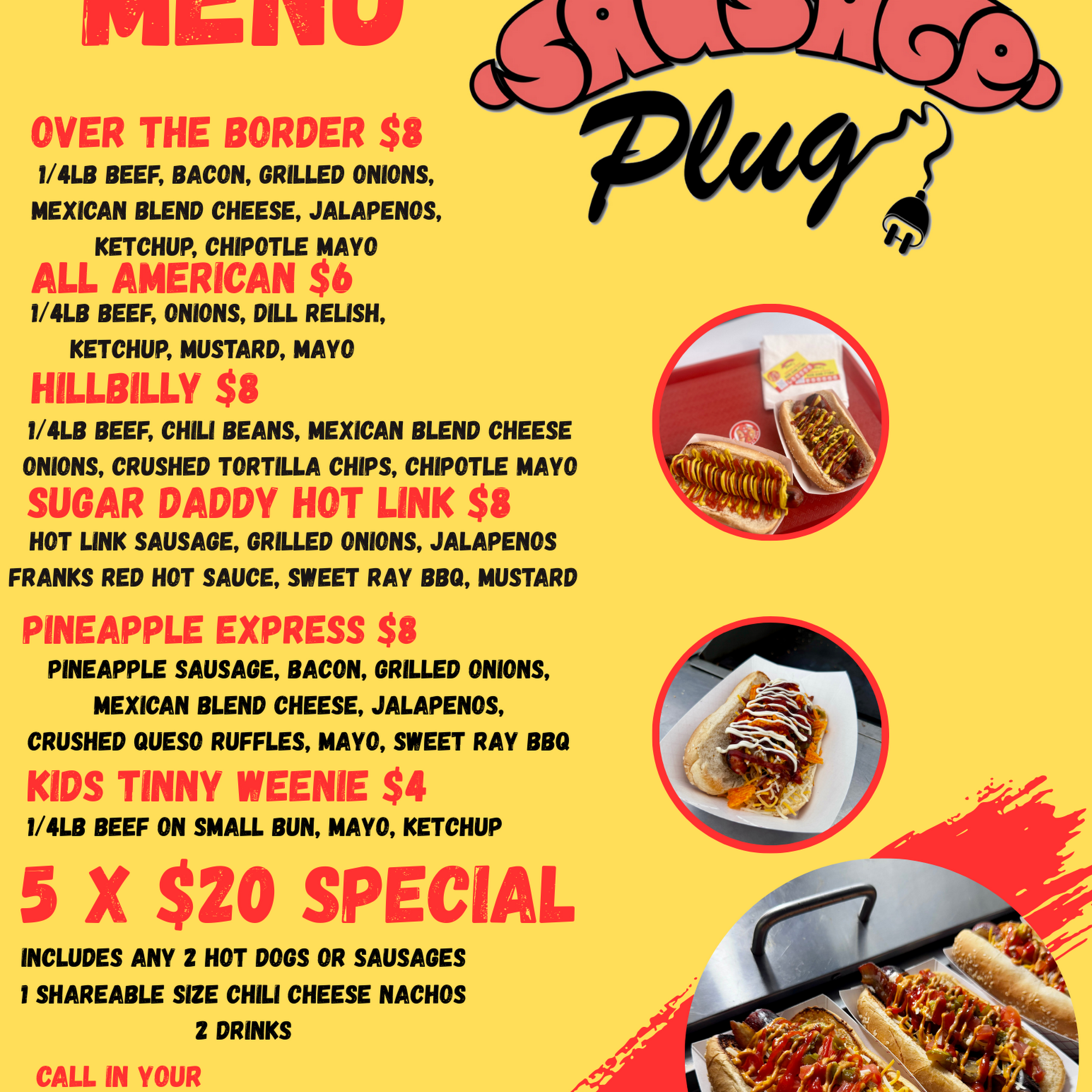 The Sausage Plug Menu