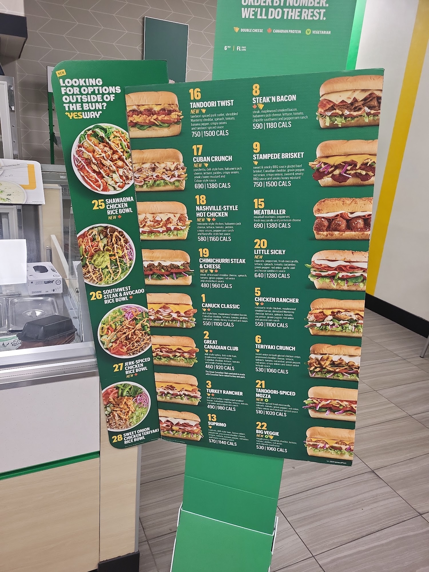 Subway Menu