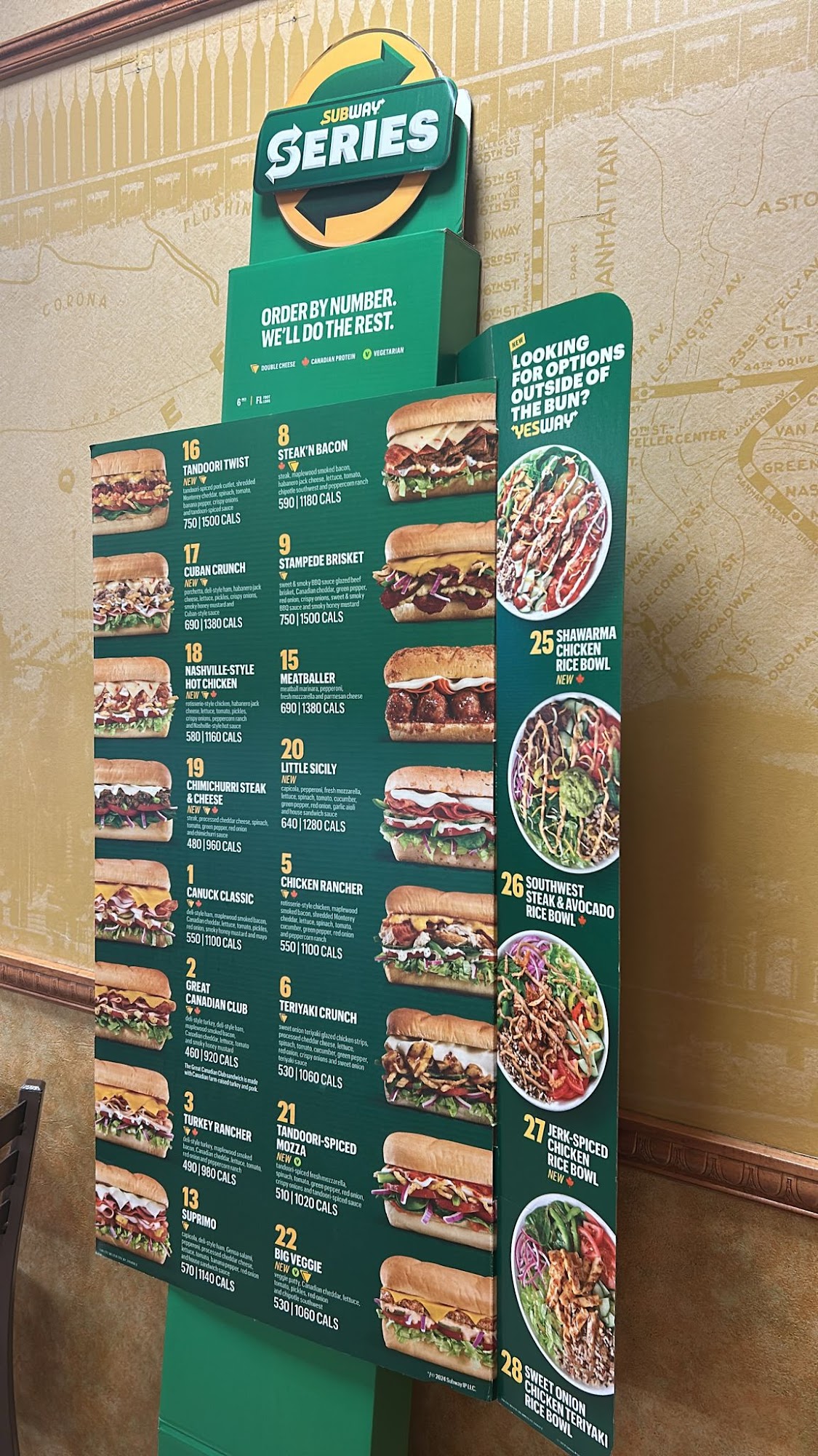 Subway Menu