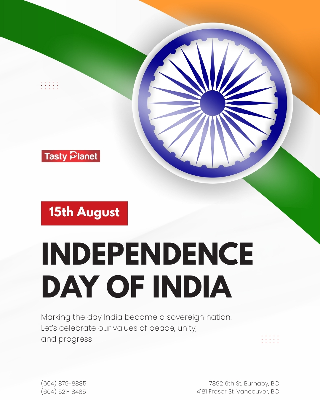 Tasty Planet Indian Restaurant Burnaby Burnaby