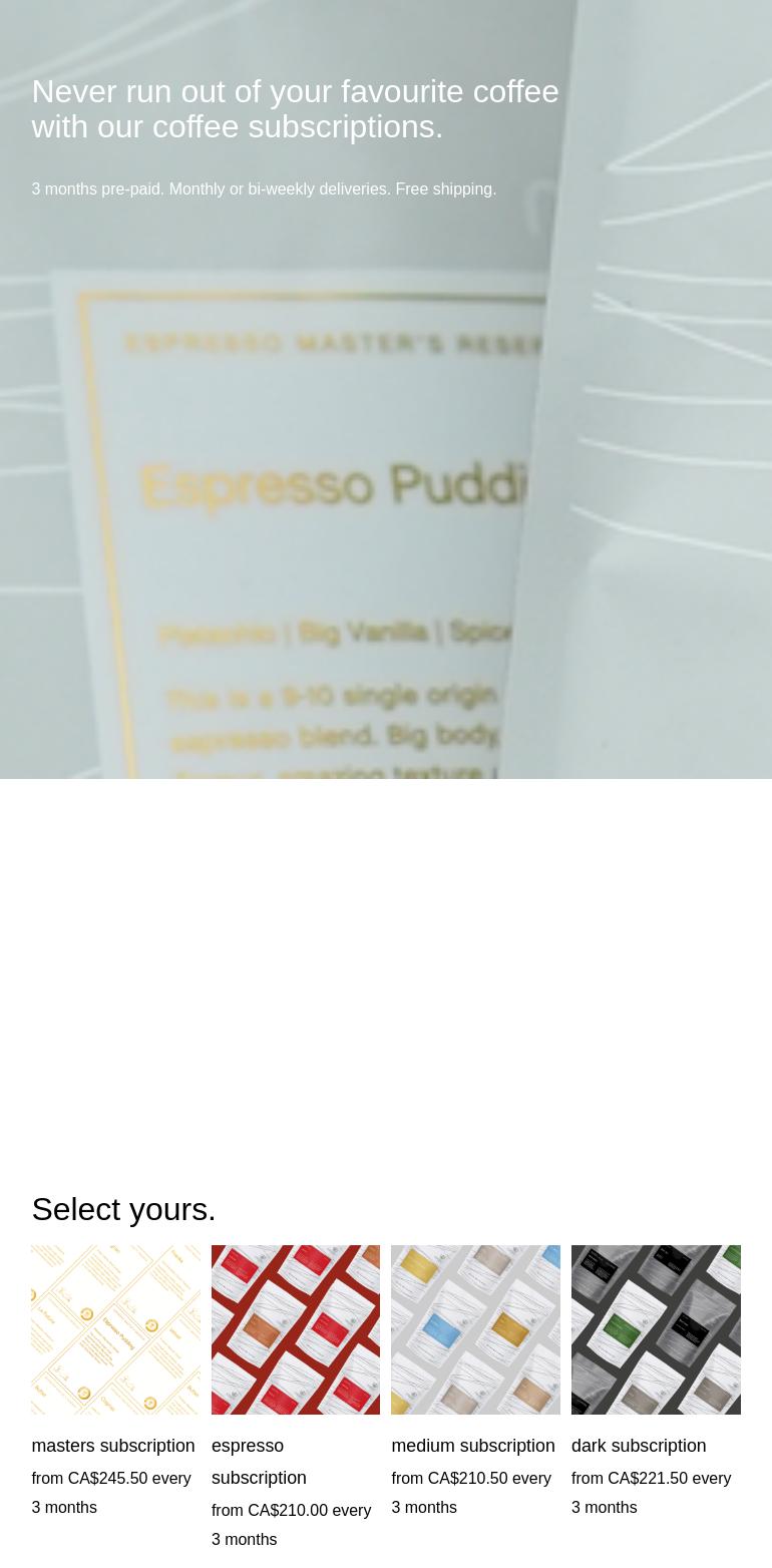 Milano Coffee Courtenay Menu