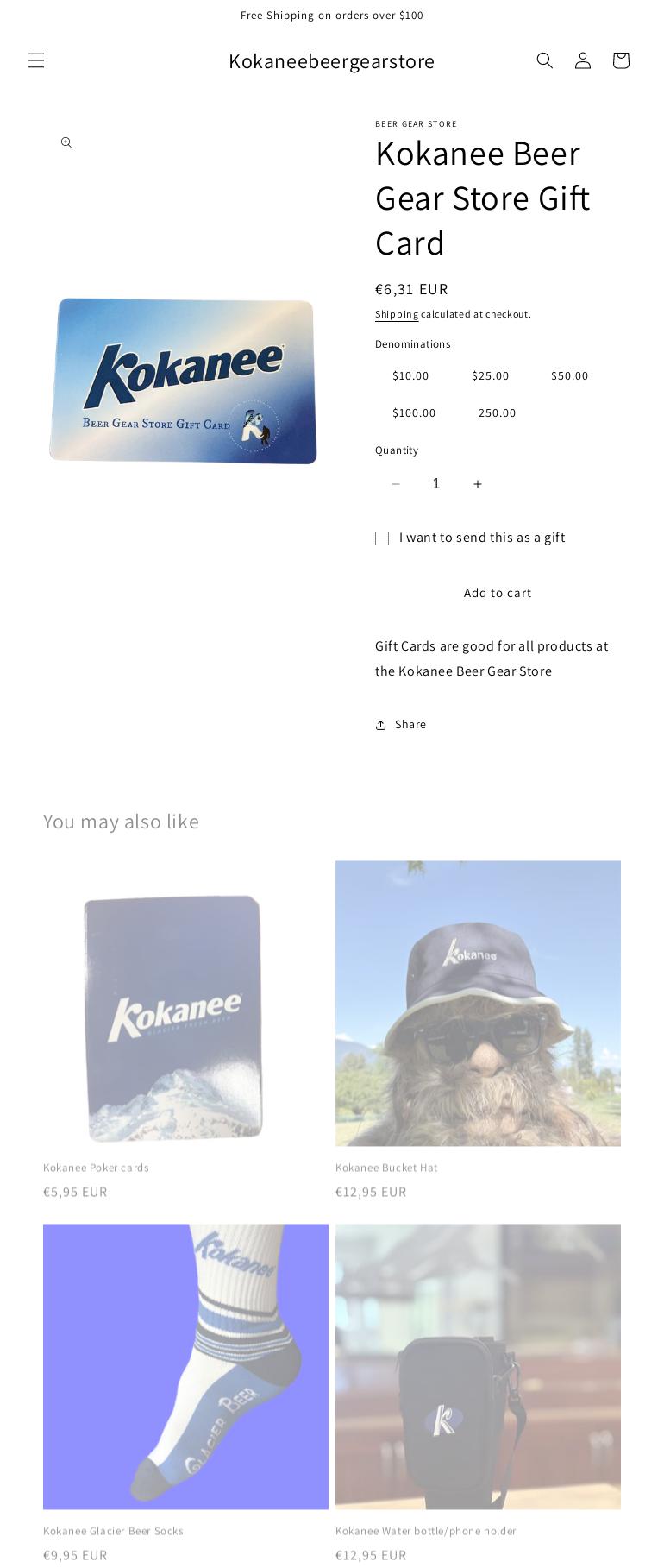 Columbia Brewery Menu